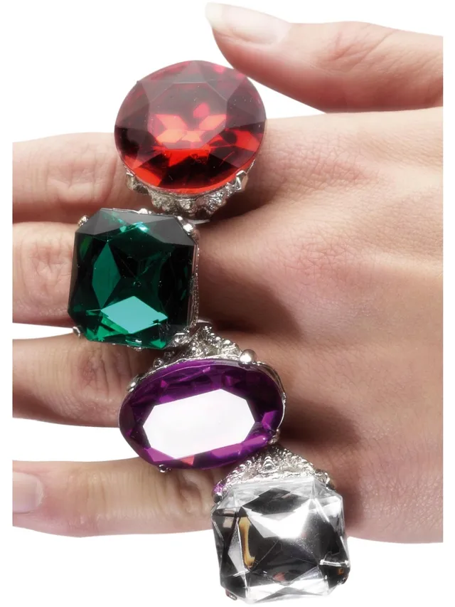 smiffys-fever-schmuck-ringe-24er-set-bunt-einheitsgr-e image 1