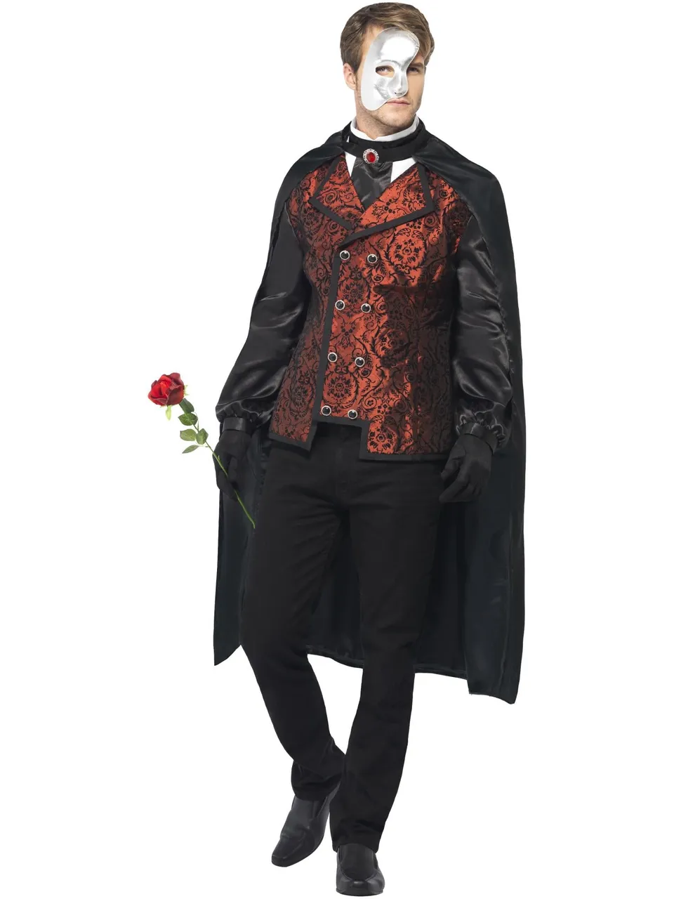 smiffys-fever-dark-opera-kost-m-schwarz-l-mit-cape image 1