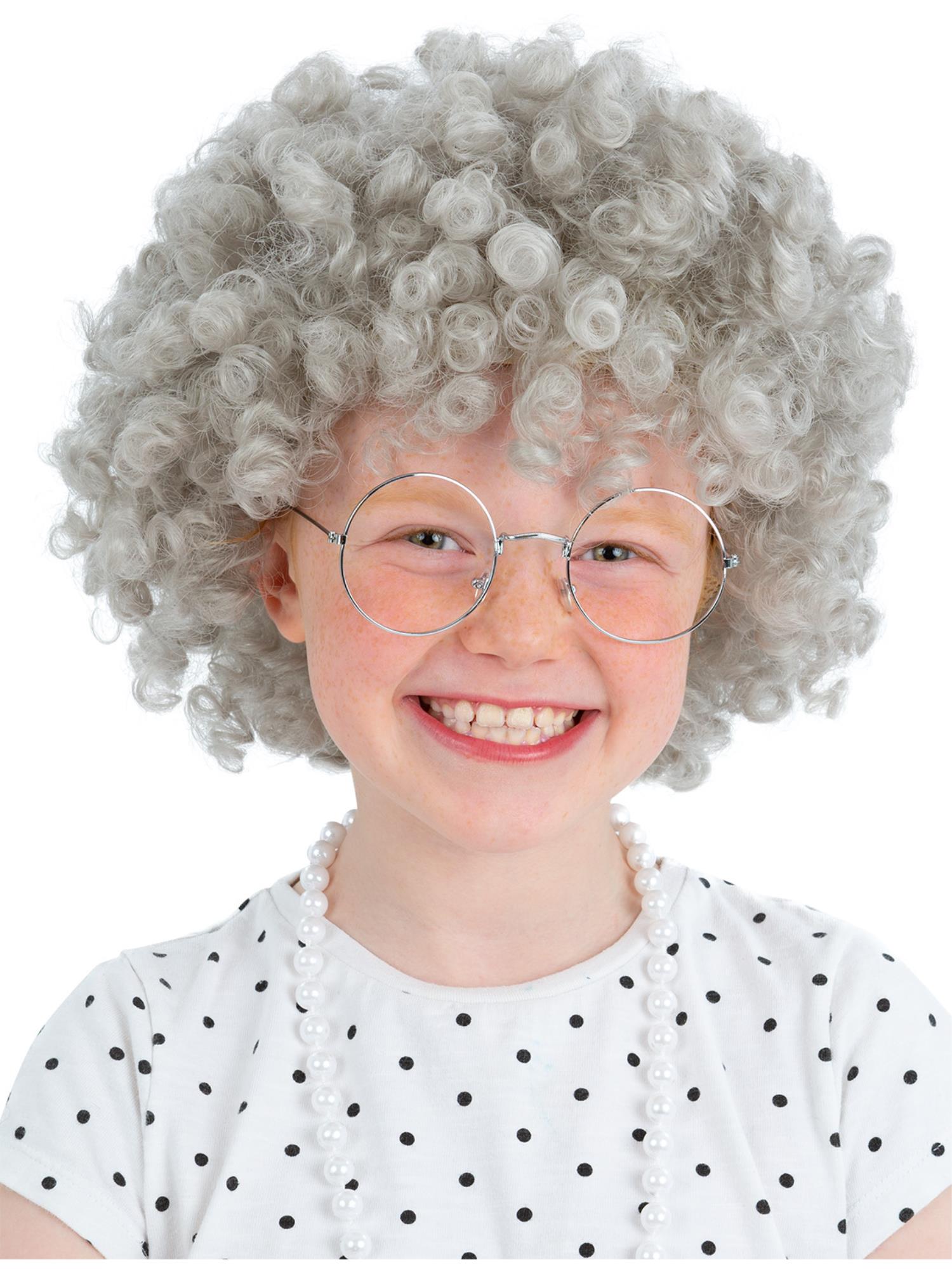 smiffys-fever-granny-perm-per-cke-kinder-grau-locken image 2