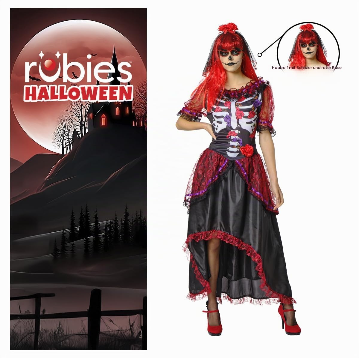 rubie-s-deluxe-la-catrina-damenkost-m-kleid-halloween image 4