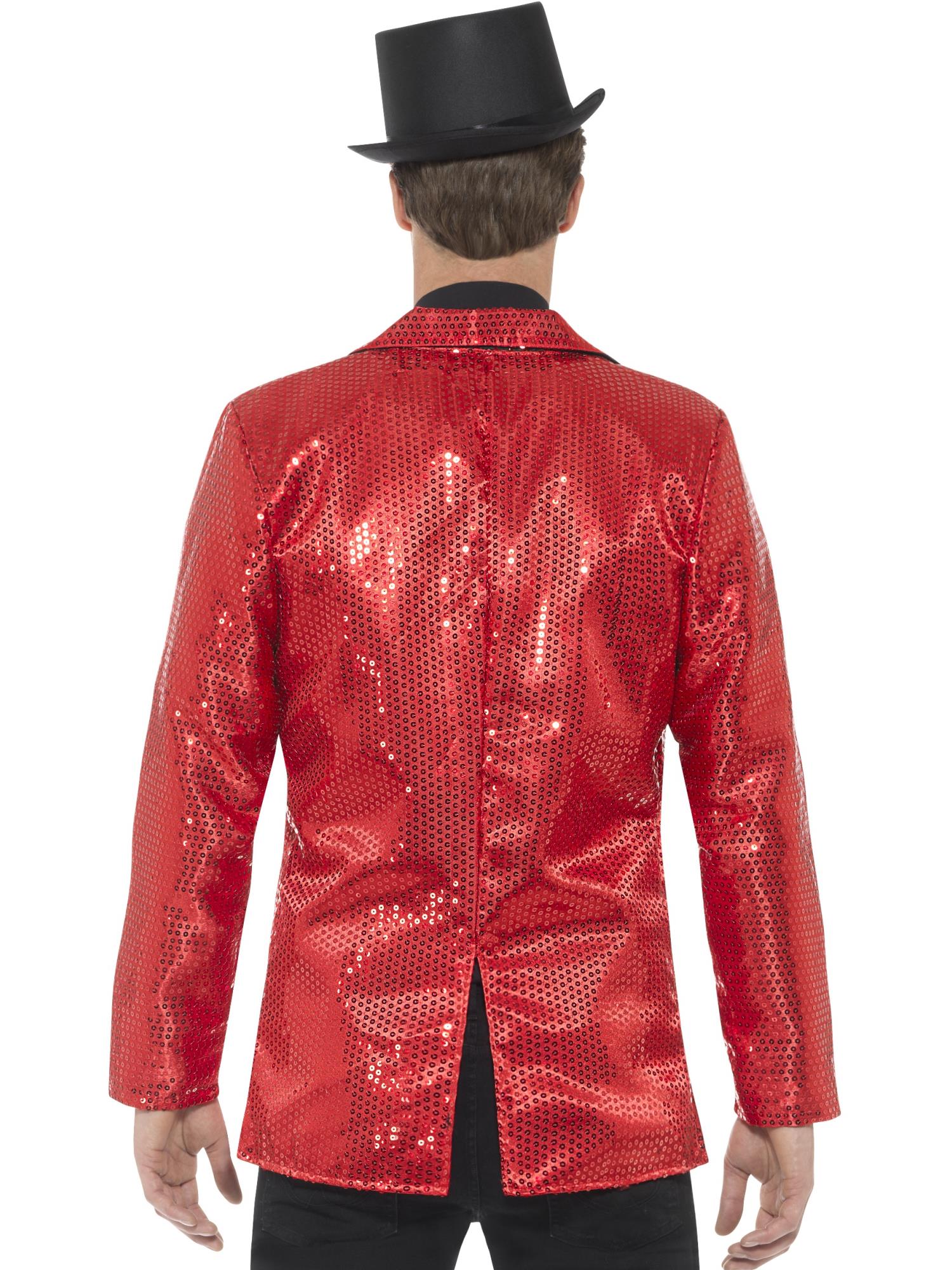 smiffys-fever-sequin-jacket-herren-paillettenjacke-rot-l image 2
