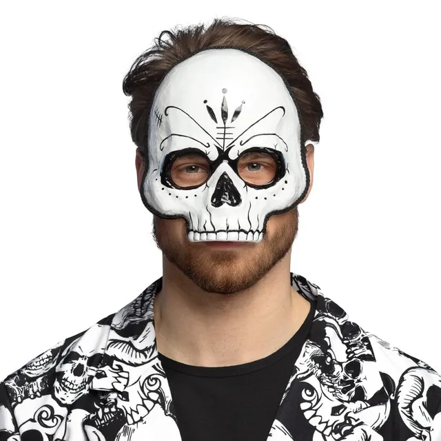 boland-maske-totenkopf-halbmaske-skelett-fasching image 1