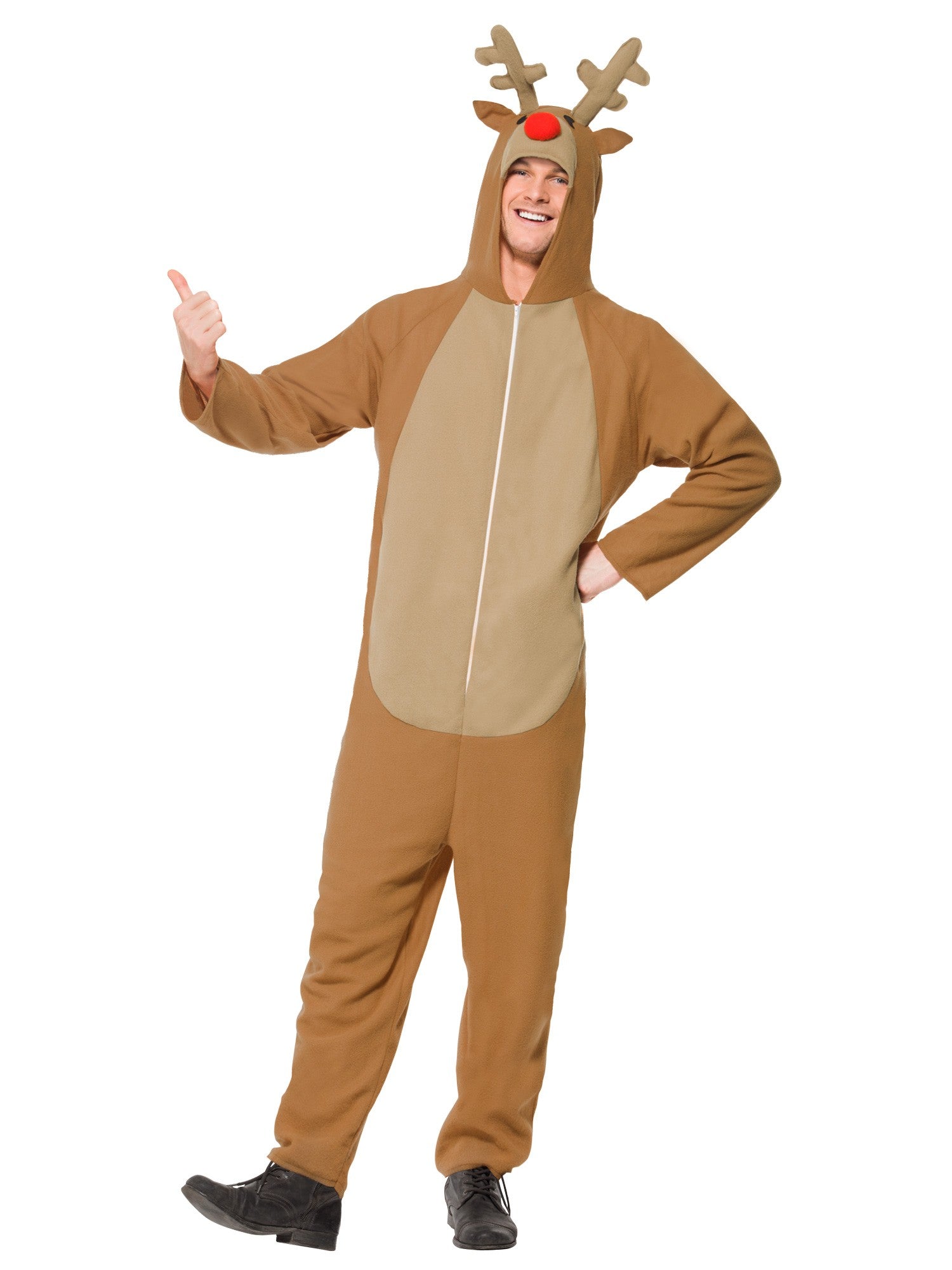 smiffys-fever-rentier-kost-m-overall-braun-weihnachten image 1