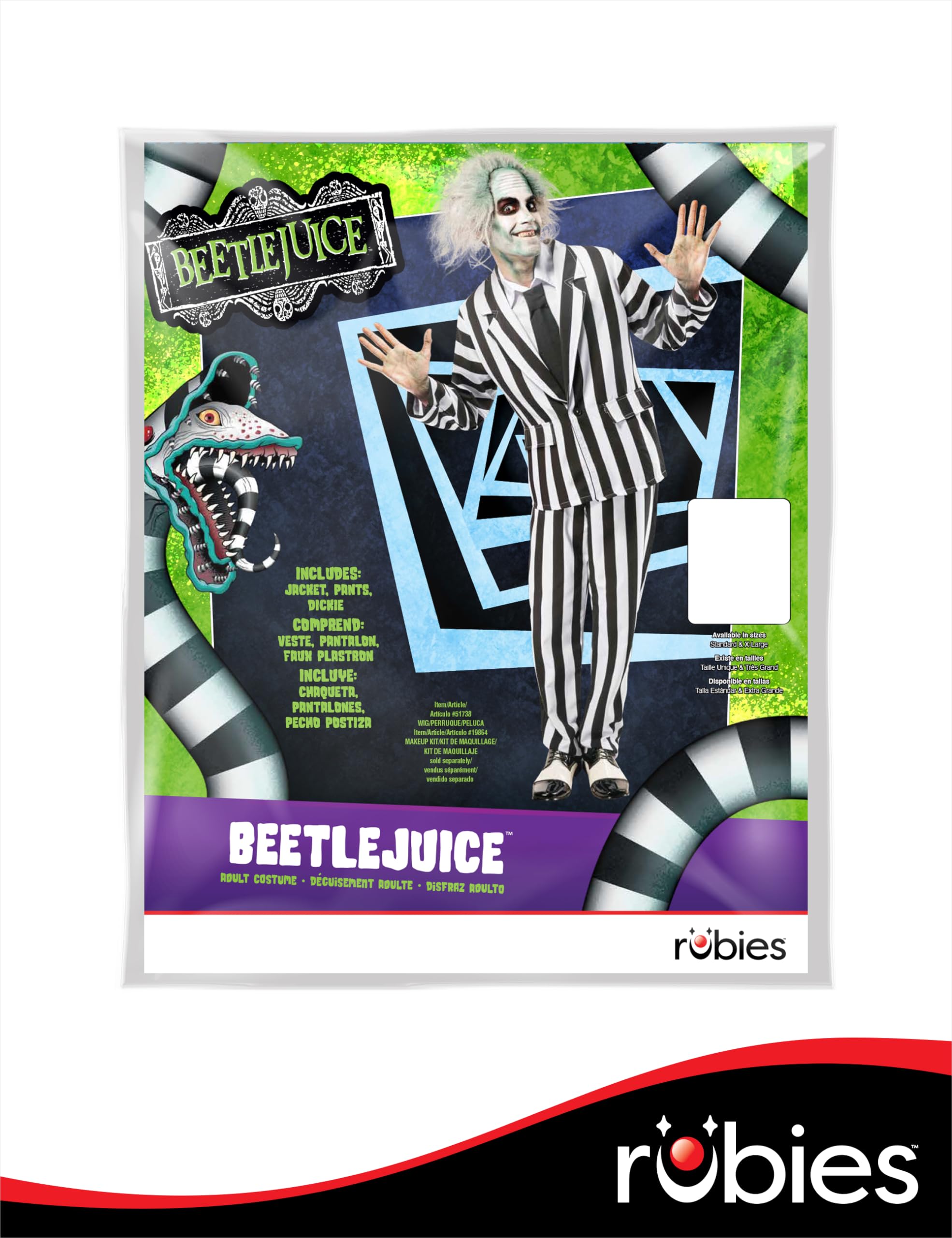 rubie-s-deluxe-beetlejuice-kost-m-herren-xl-schwarz-wei image 5