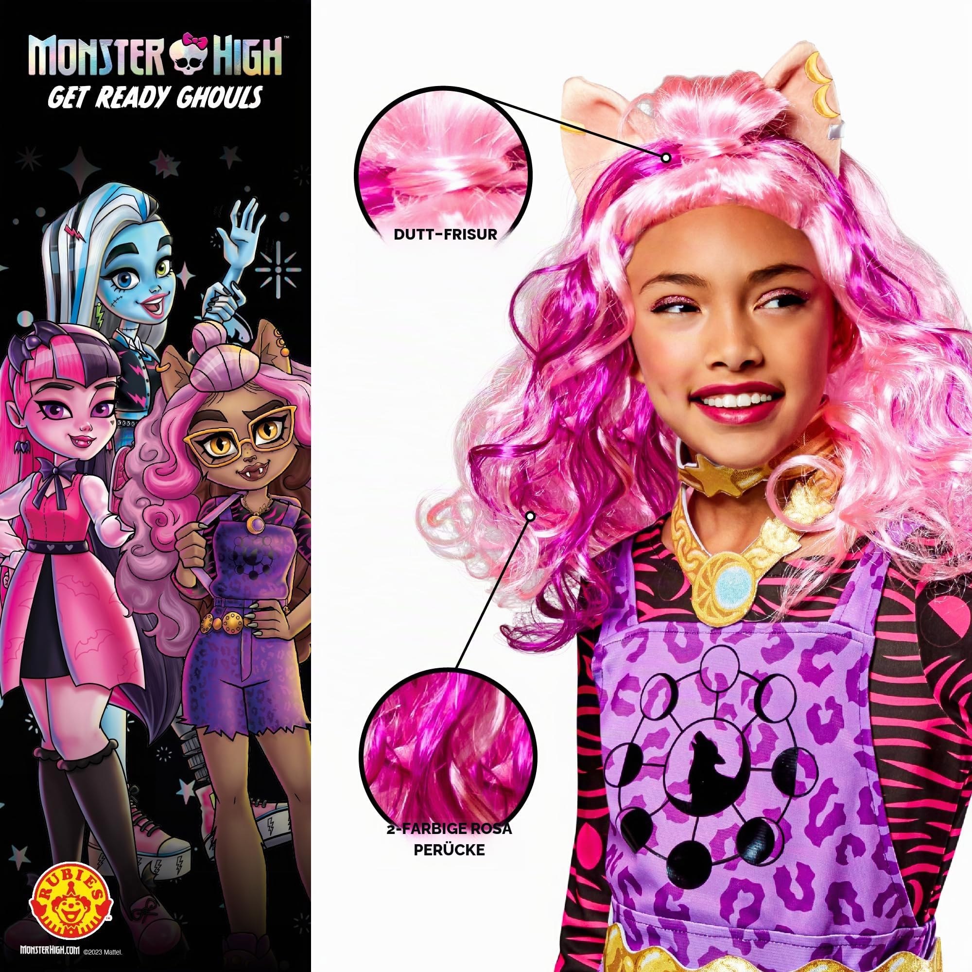 rubie-s-deluxe-clawdeen-per-cke-m-dchen-monster-high-wolfsohren image 3