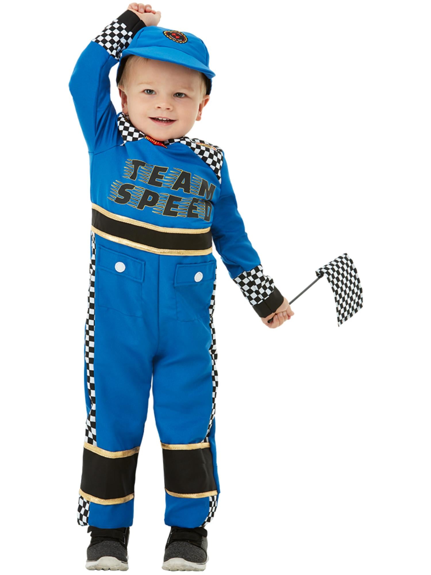 smiffys-fever-rennfahrer-kost-m-blau-kleinkind-1-2-jahre-mit-m-tze image 2
