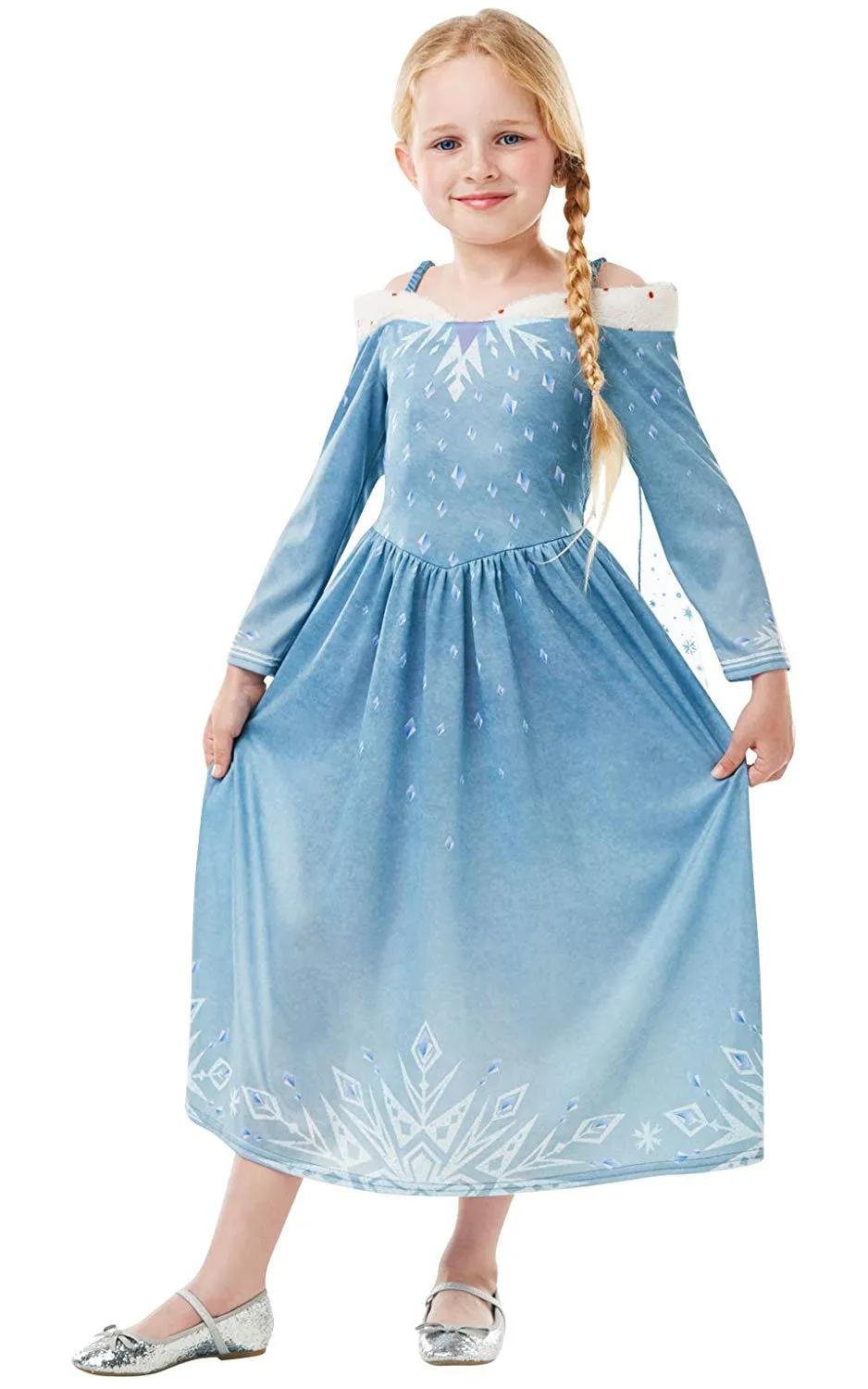 rubie-s-deluxe-elsa-kost-m-kinder-l-7-8-jahre-eisk-nigin image 1