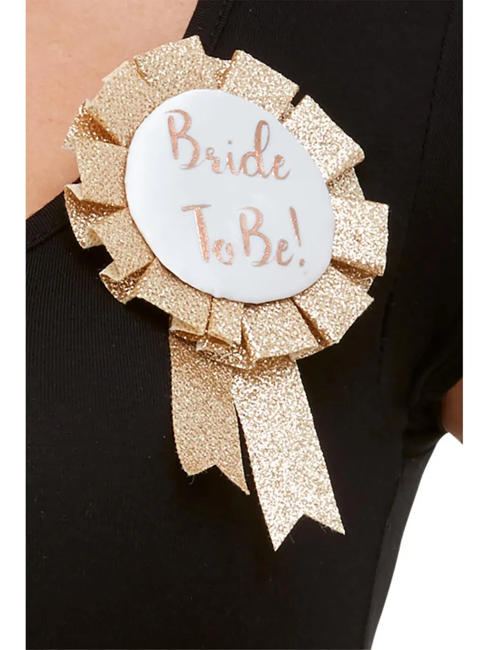 smiffys-fever-bride-to-be-rosette-ros-gold image 1