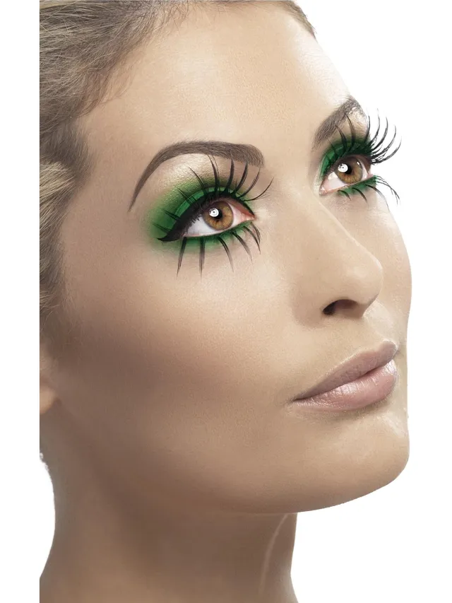 smiffys-fever-wimpern-set-lang-schwarz-ober-unten-kleber image 1