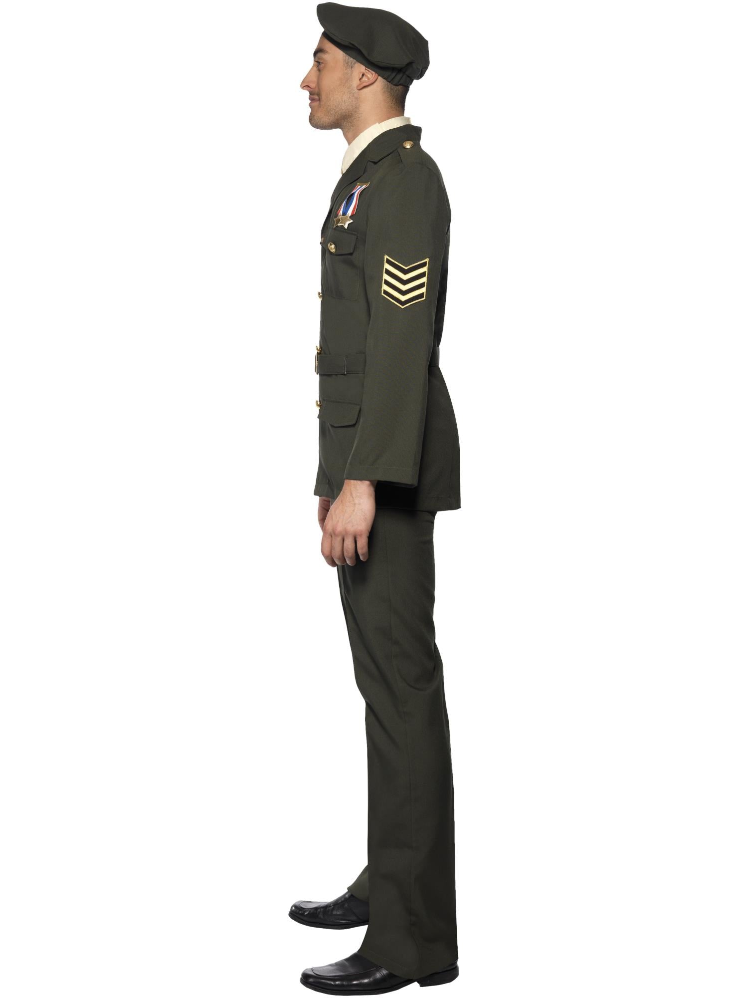 smiffys-fever-wartime-officer-kost-m-herren-gr-n-gr-m-38-40 image 3