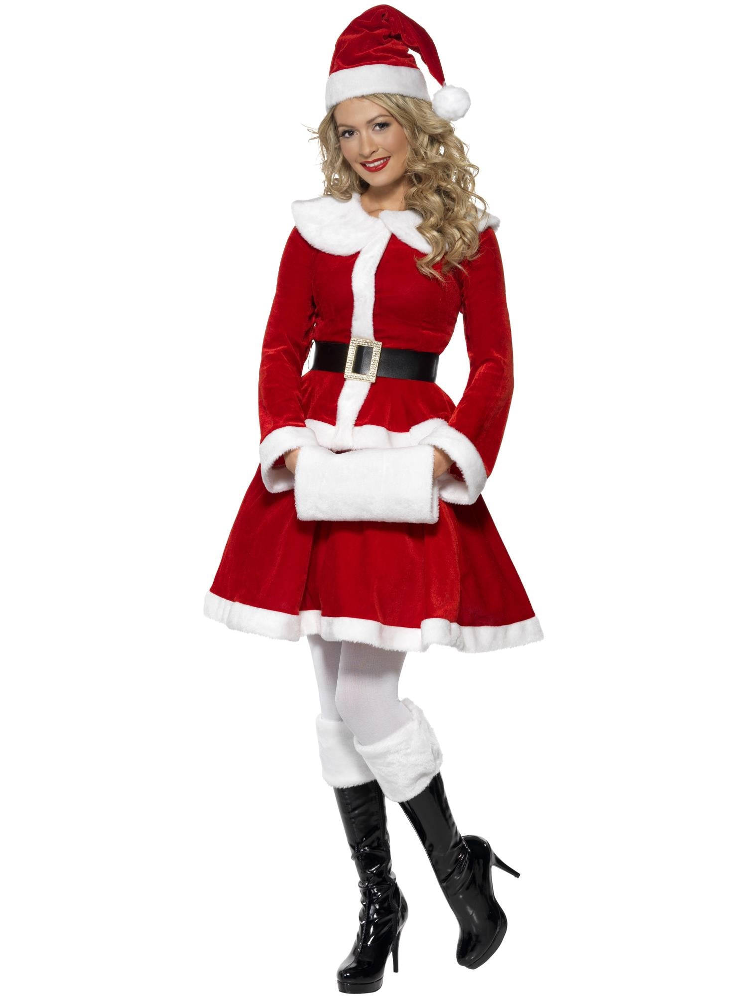 smiffys-fever-miss-santa-kost-m-rot-5-tlg-gr-m-mit-muff image 1