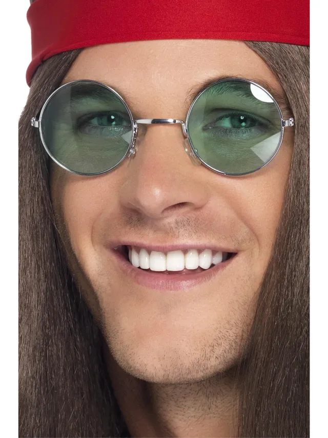 smiffys-fever-seventies-hippie-brille-silber-runde-gl-ser-70er image 1