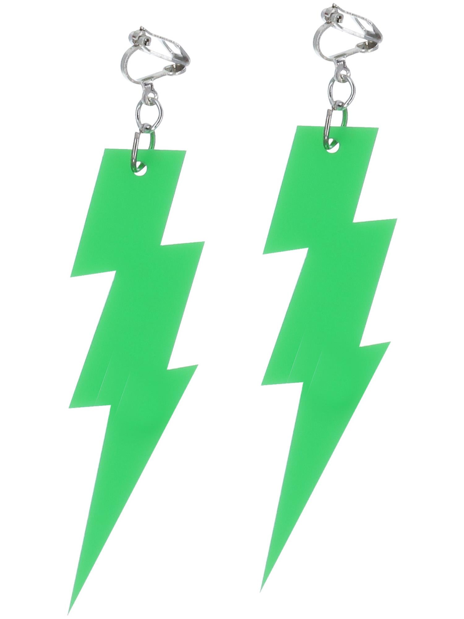 smiffys-fever-80s-neon-blitz-ohrringe-gr-n-clip image 2