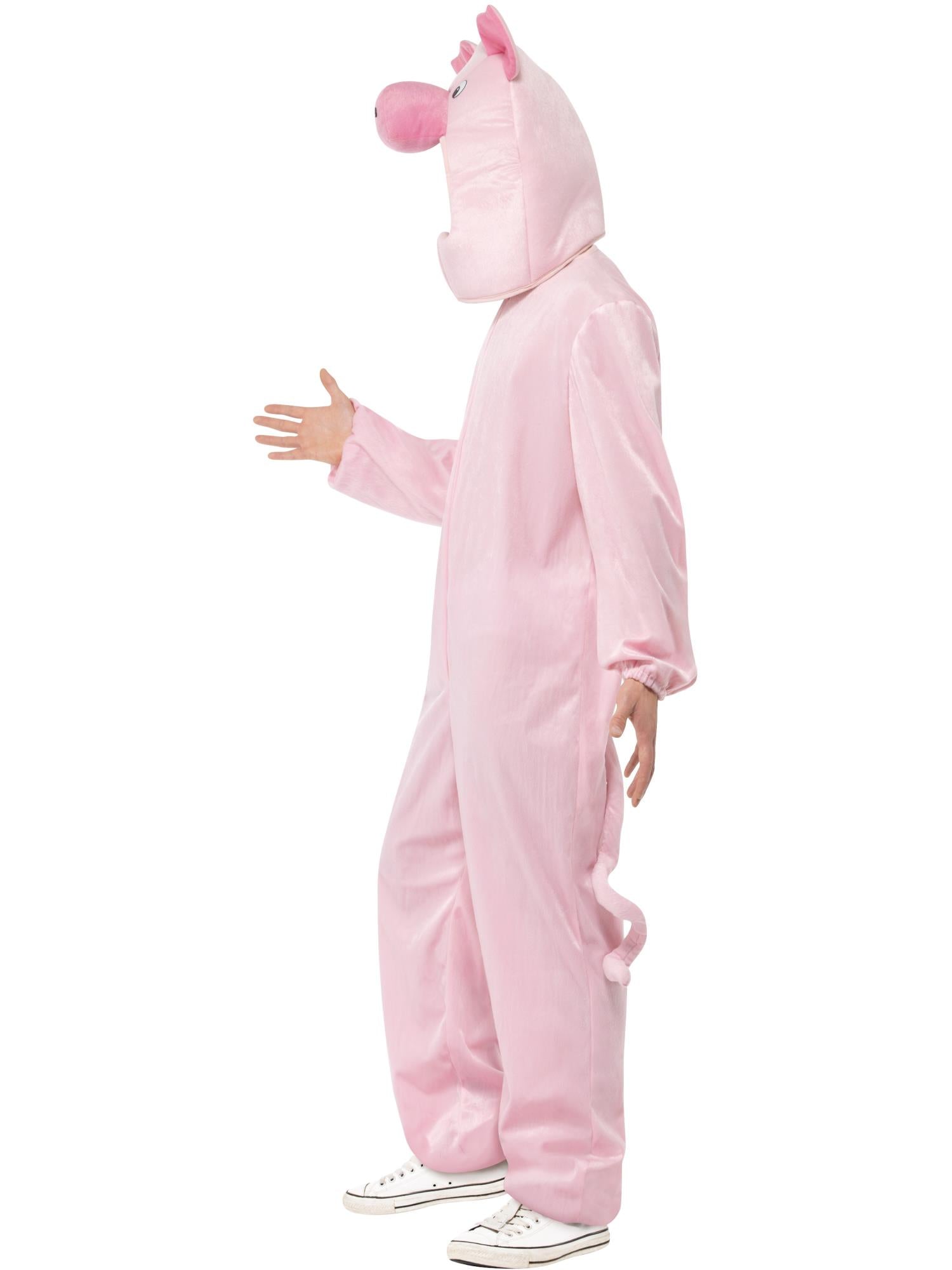 smiffys-fever-schweinekost-m-43814-rosa-overall-mit-kapuze image 2