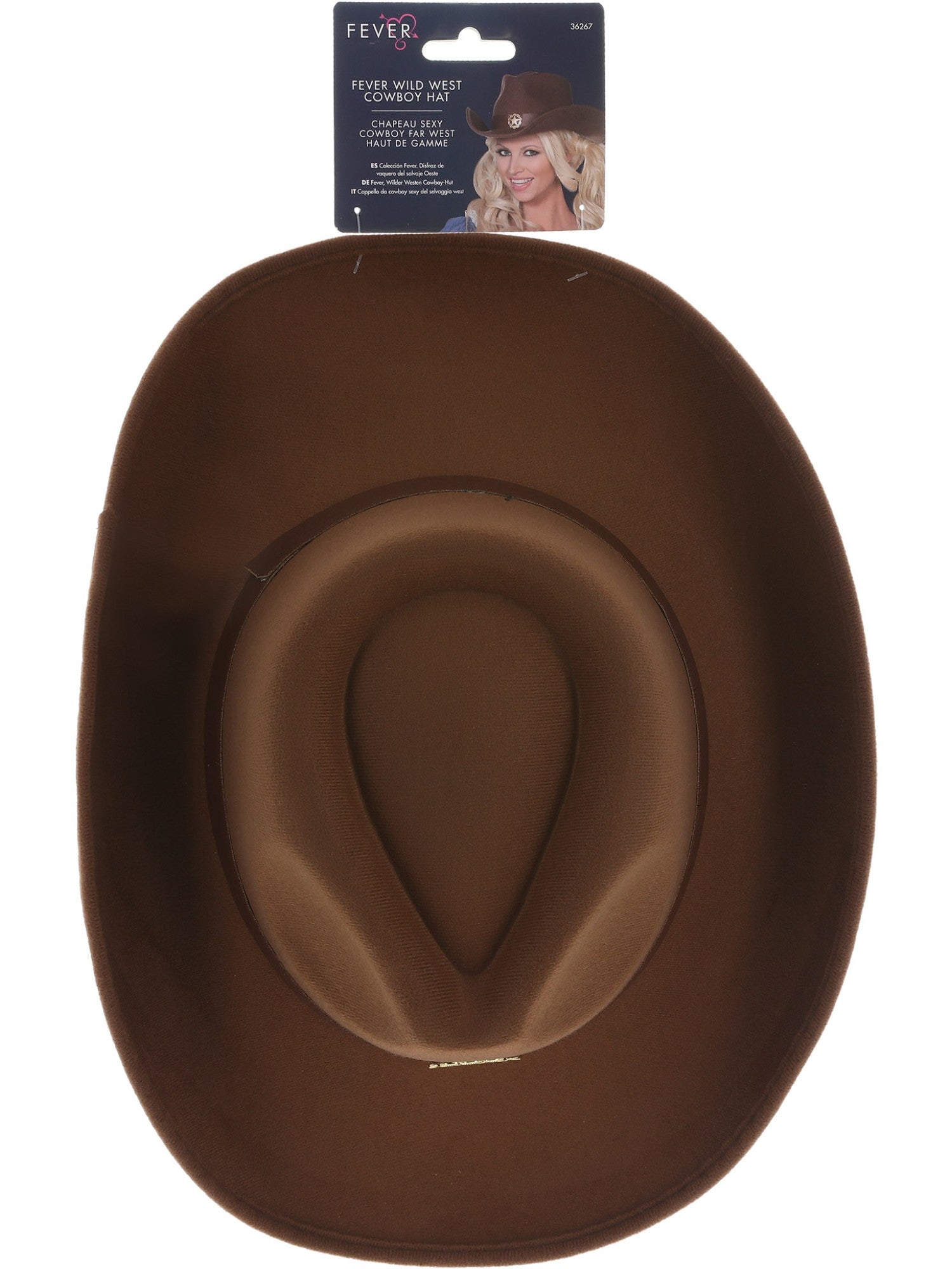 smiffys-fever-cowboyhut-braun-mit-sheriffstern image 2