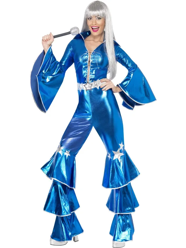 smiffys-fever-1970s-dancing-dream-kost-m-blau-jumpsuit-damen image 1