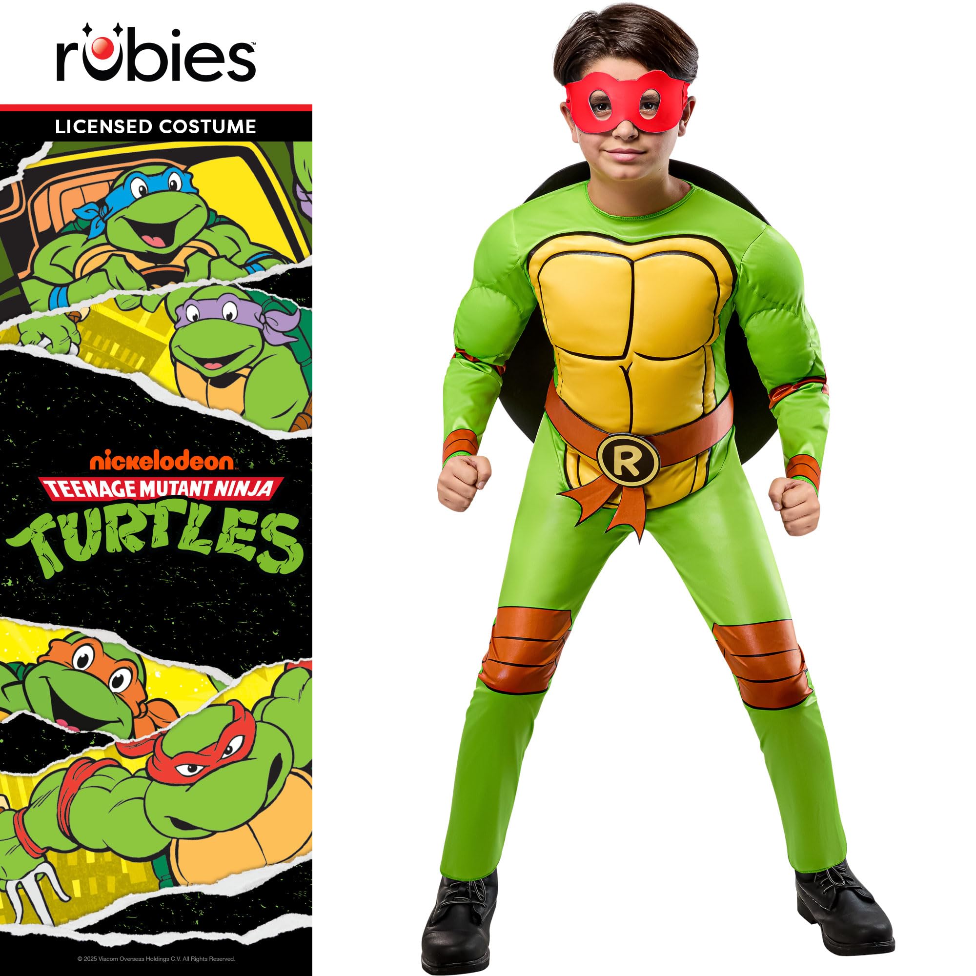 rubies-deluxe-ninja-turtles-kinderkost-m-9-10-jahre-4-in-1 image 5