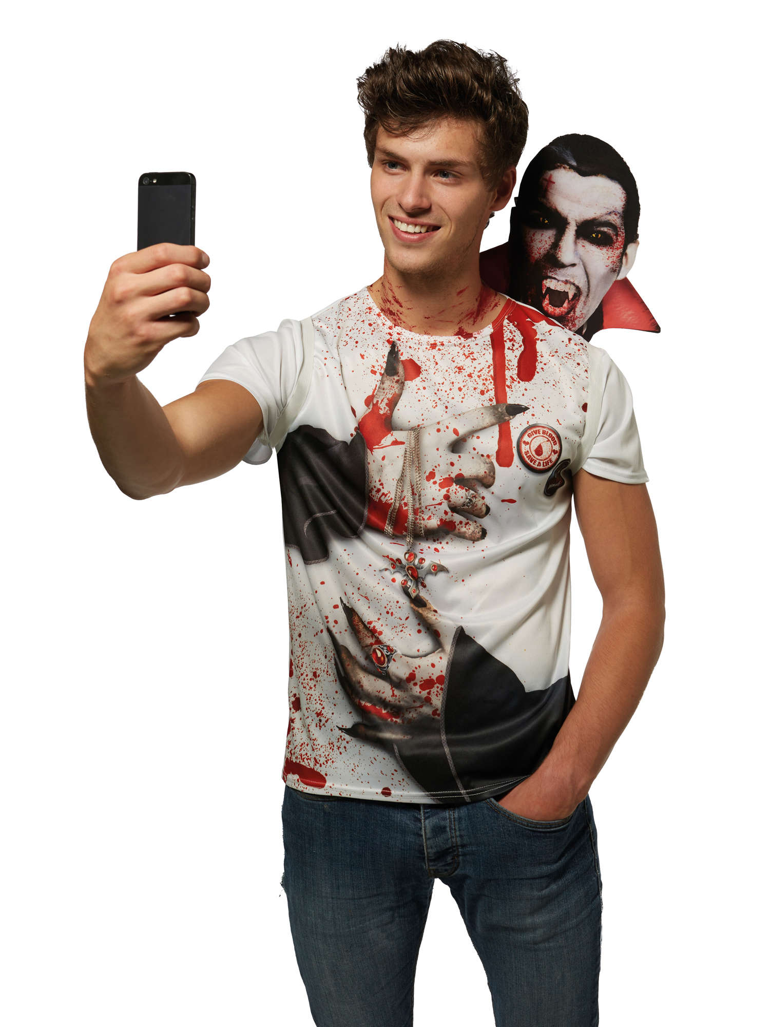 rubies-d-coration-selfie-shocker-dracula-t-shirt-vampir image 1