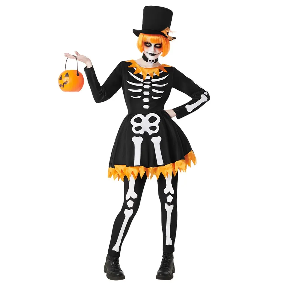 boland-halloween-funky-skeleton-kost-m-damen-s-schwarz image 1