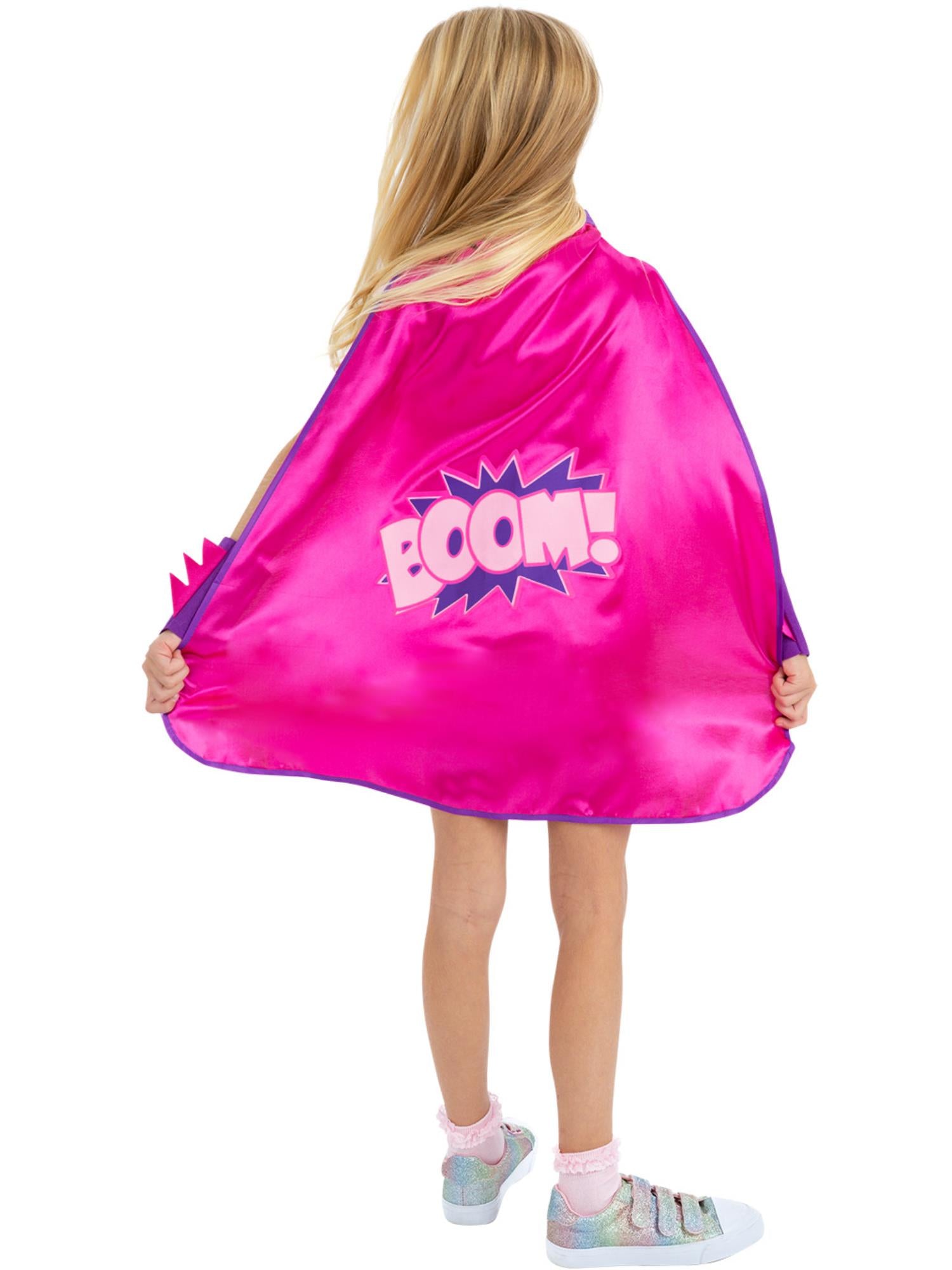 smiffys-fever-super-hero-set-cape-pink-gr-s-m-4-7-jahre image 2