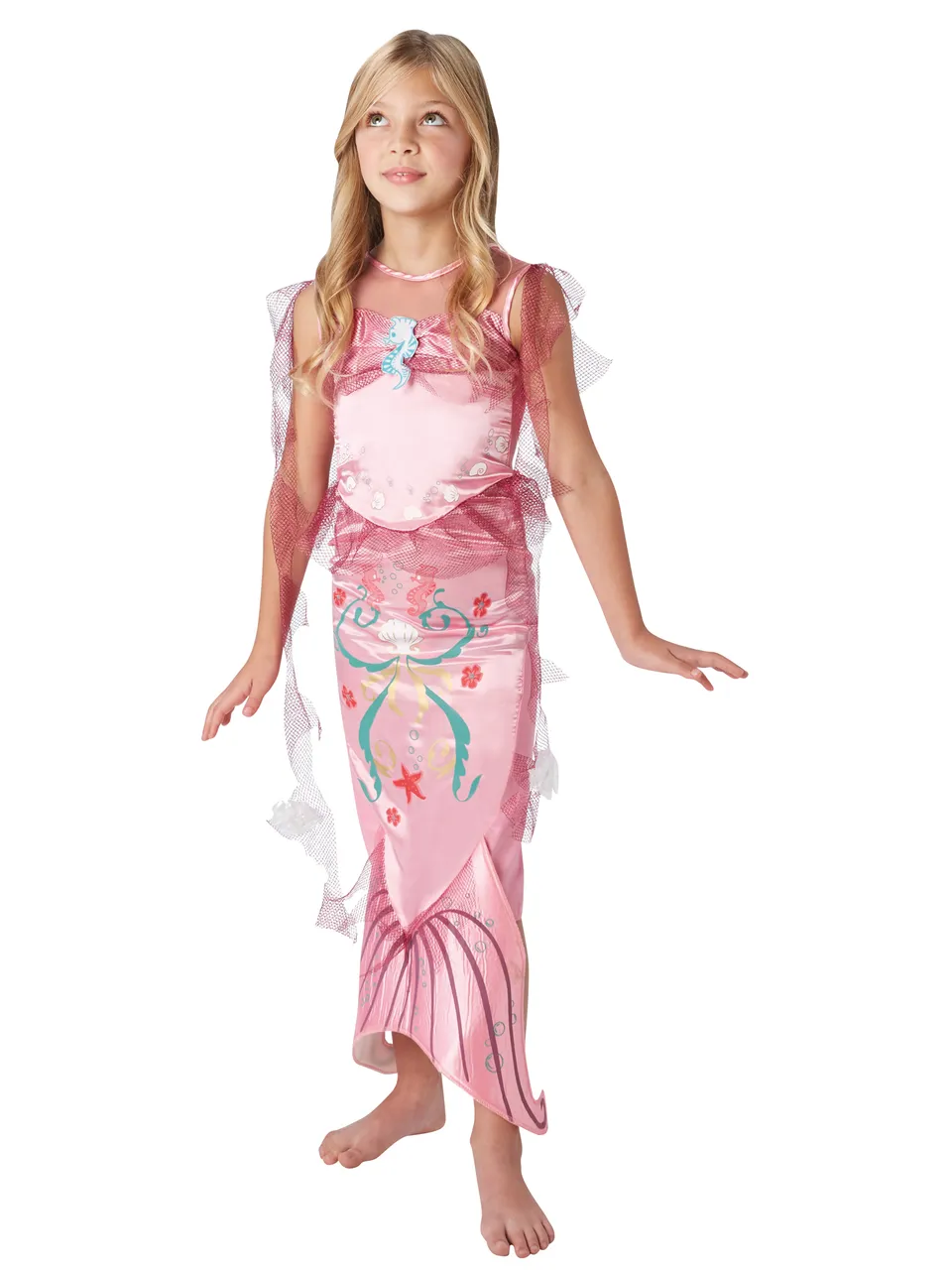 rubies-meerjungfrau-kost-m-rosa-kleid-mit-flosse image 1