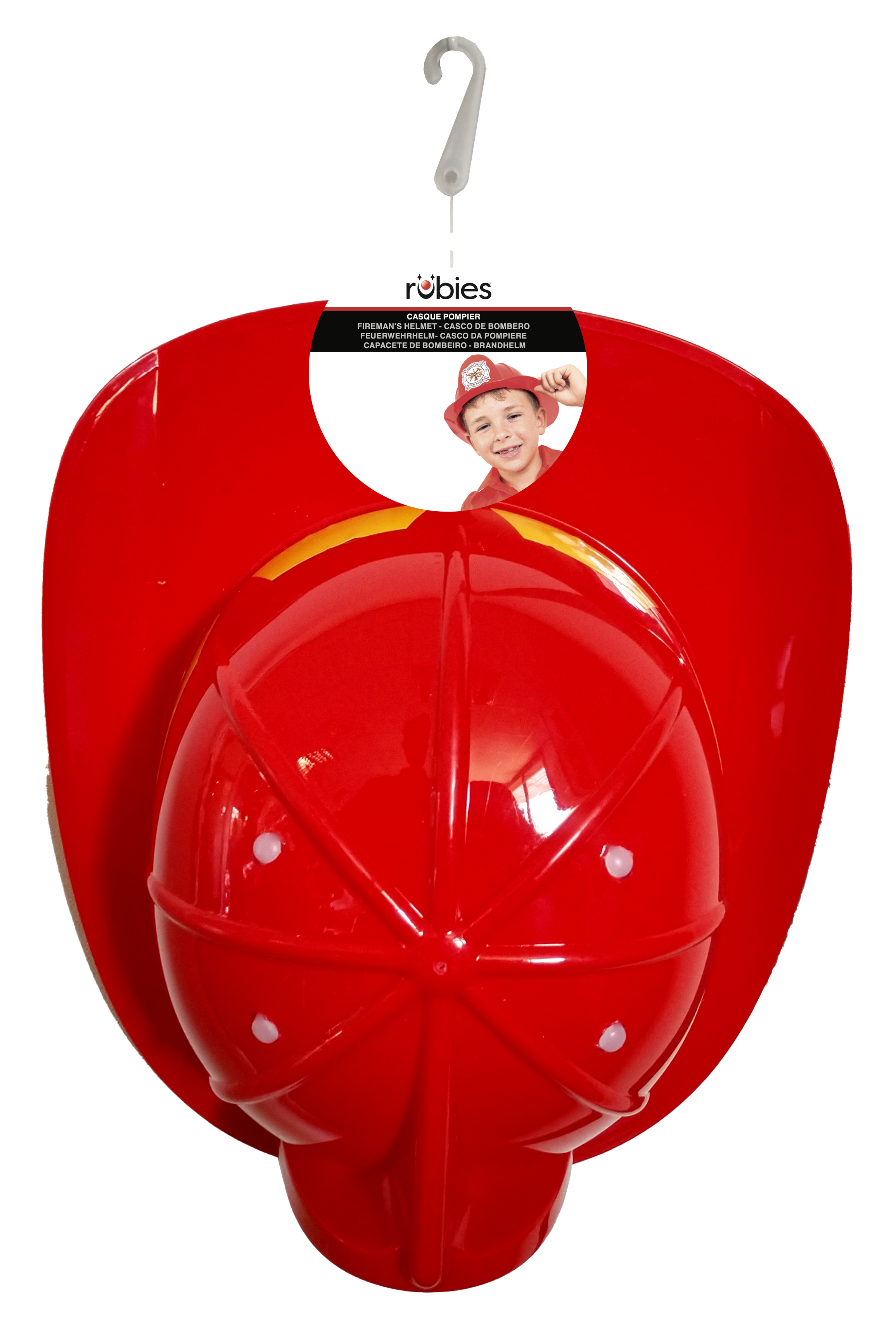 rubies-feuerwehrhelm-rot-plastik-kinder-kost-m image 2