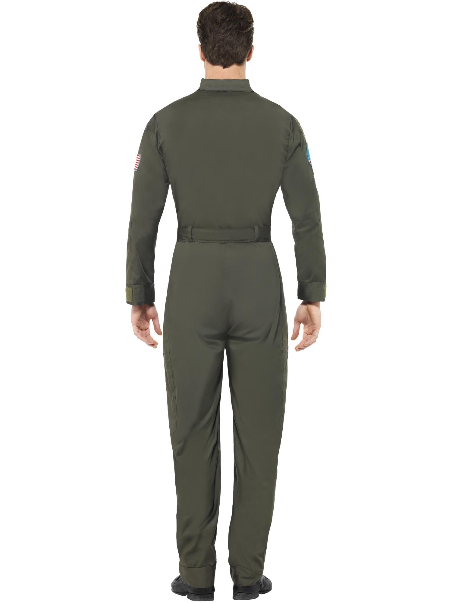 smiffys-fever-top-gun-kost-m-herren-gr-n-overall-m image 2