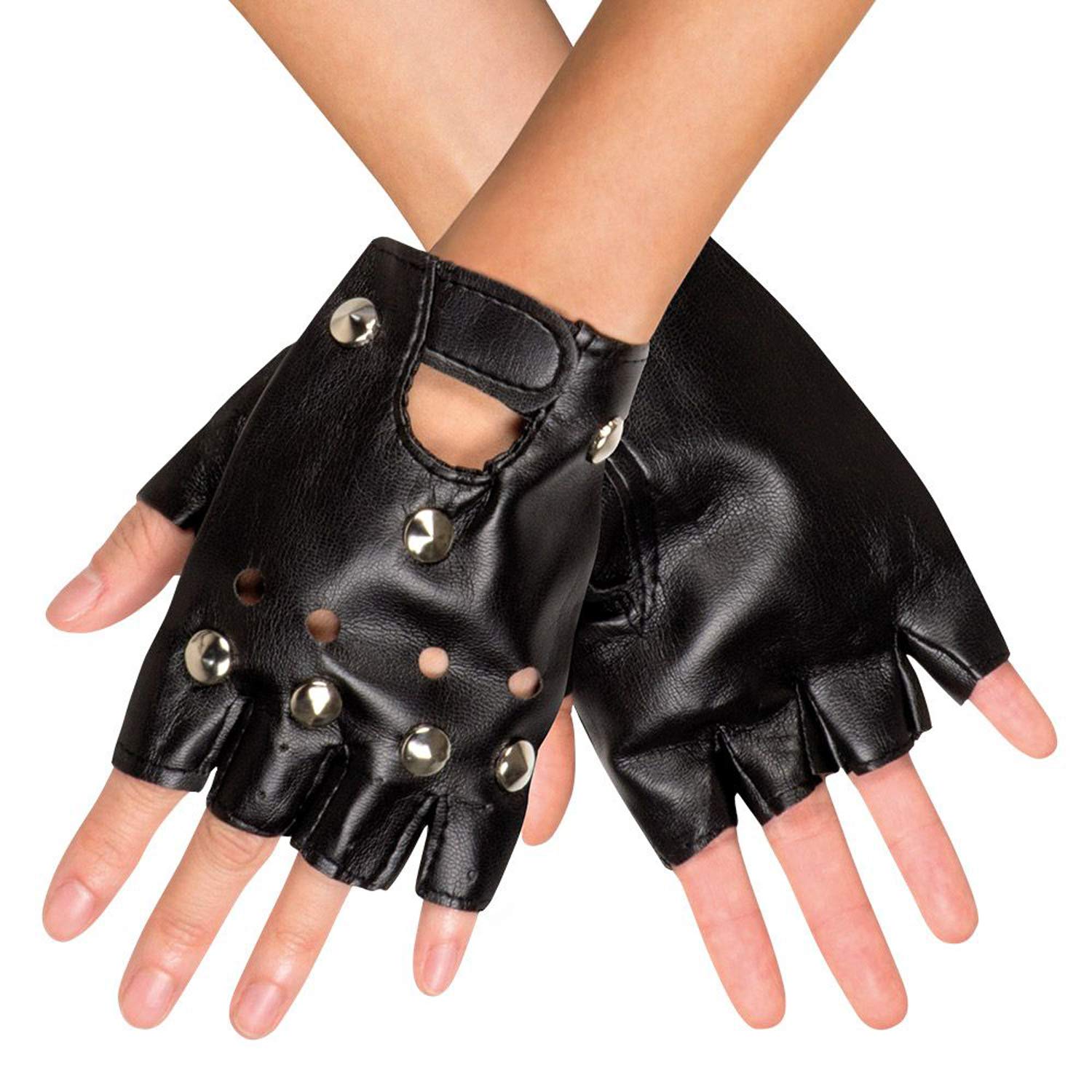 boland-accessories-biker-handschuhe-schwarz-one-size-fingerlos image 1