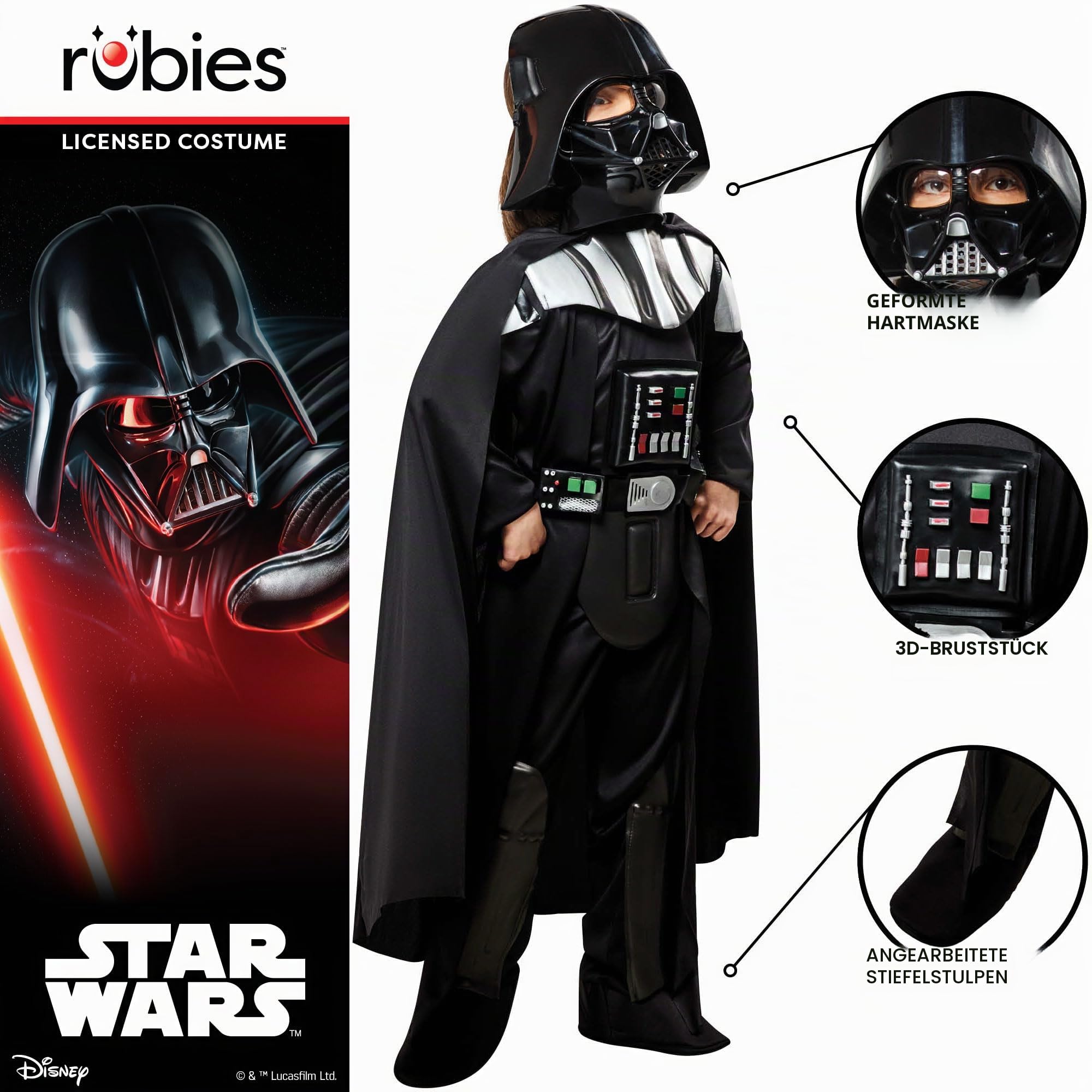 rubie-s-deluxe-darth-vader-kost-m-kinder-m-mit-maske image 3