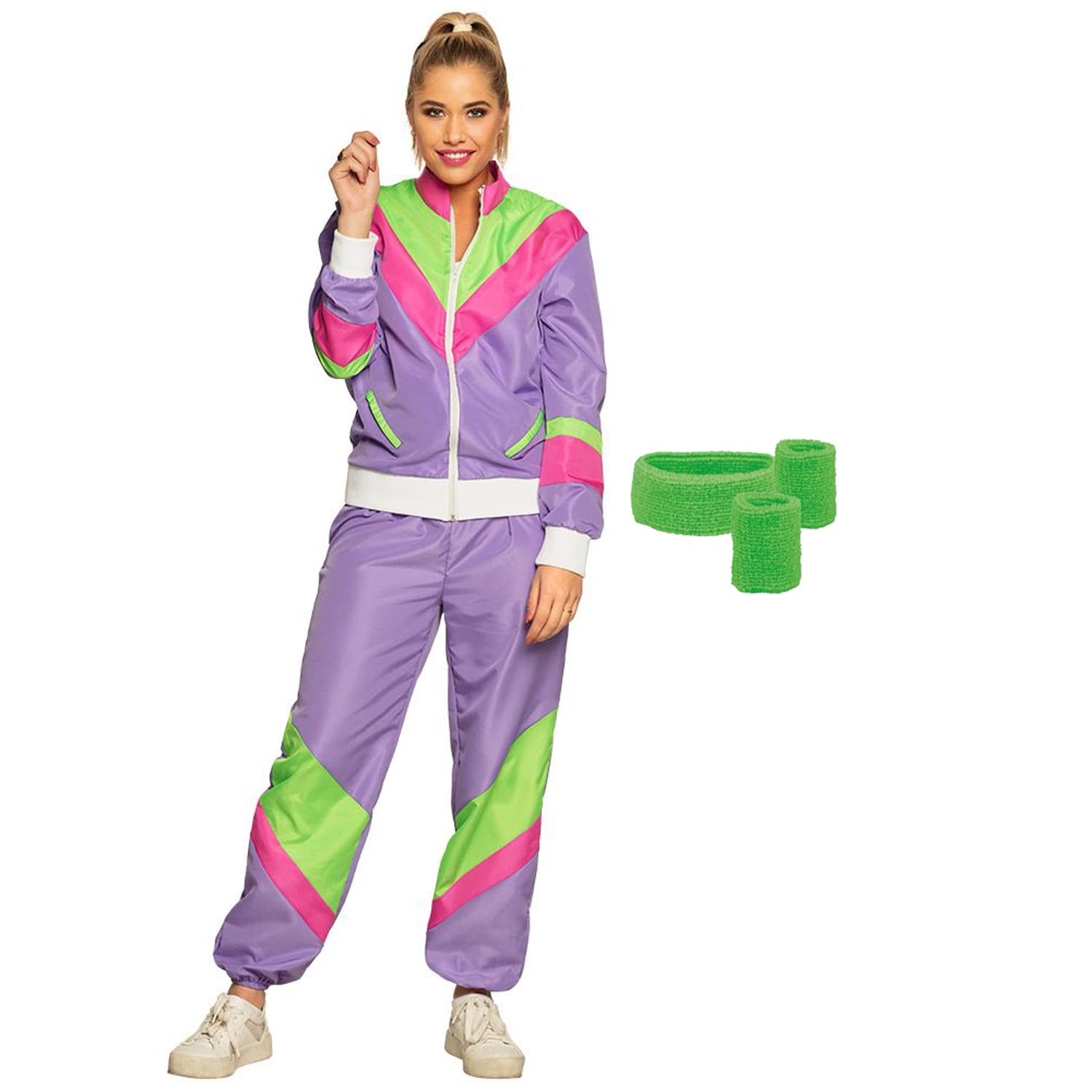 boland-retro-tracksuits-trainingsanzug-m-lila-gr-n-damen image 1