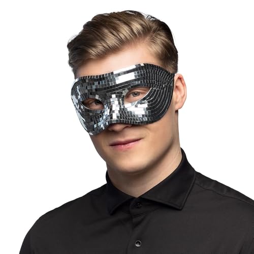 boland-masks-disco-augenmaske-silber-mosaik-verspiegelt image 8
