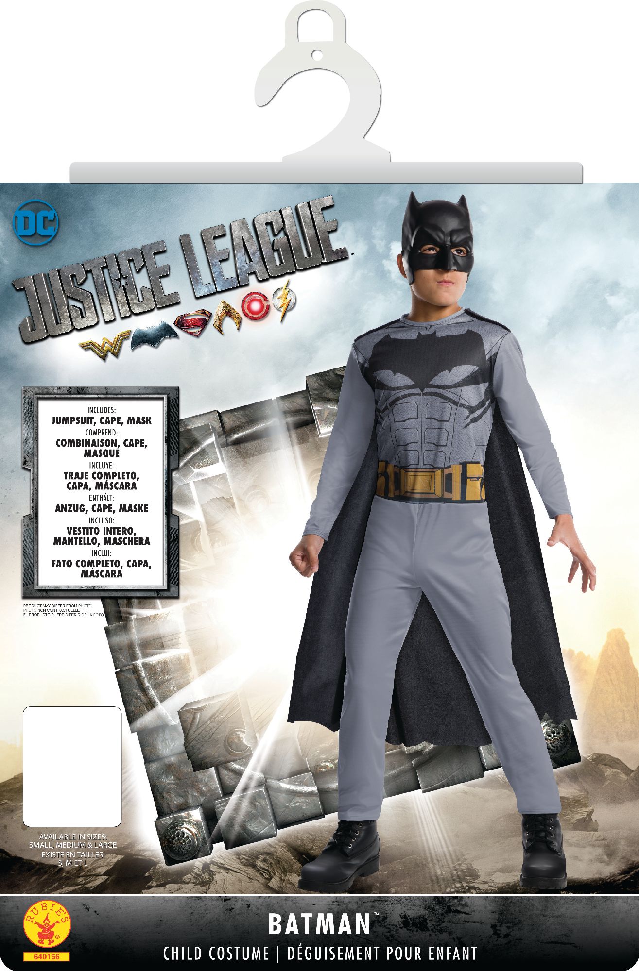 rubies-batman-kost-m-basis-mit-cape-maske image 2
