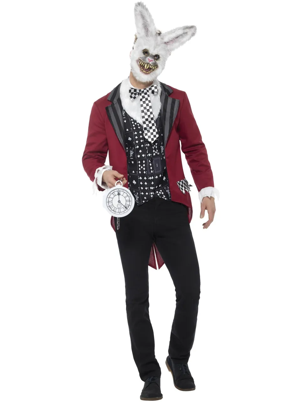 smiffys-fever-white-rabbit-kost-m-herren-m-rot image 1