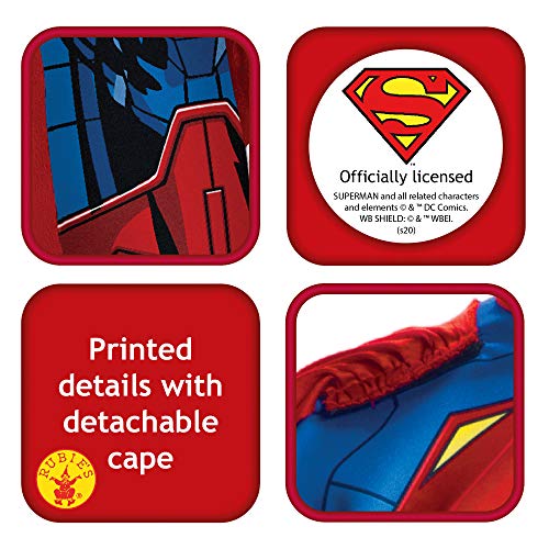 rubie-s-deluxe-dc-superman-jungen-kost-m-kinder-overall-12-14-mit-umhang image 8