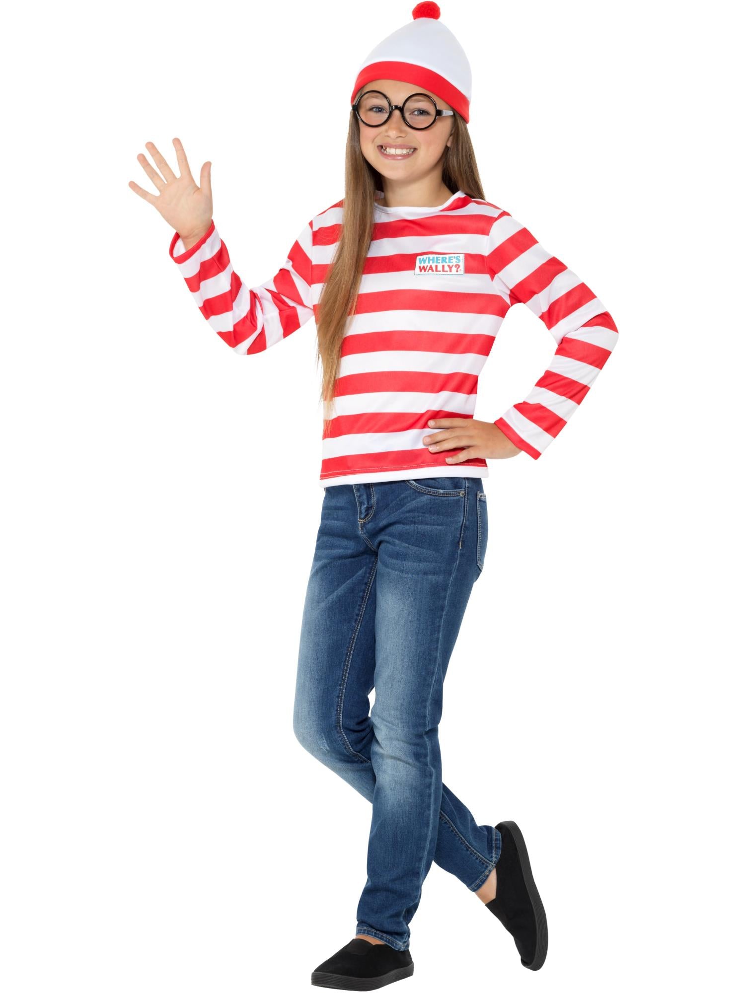 smiffys-fever-wo-ist-walter-kost-m-kinder-set-rot-wei image 4