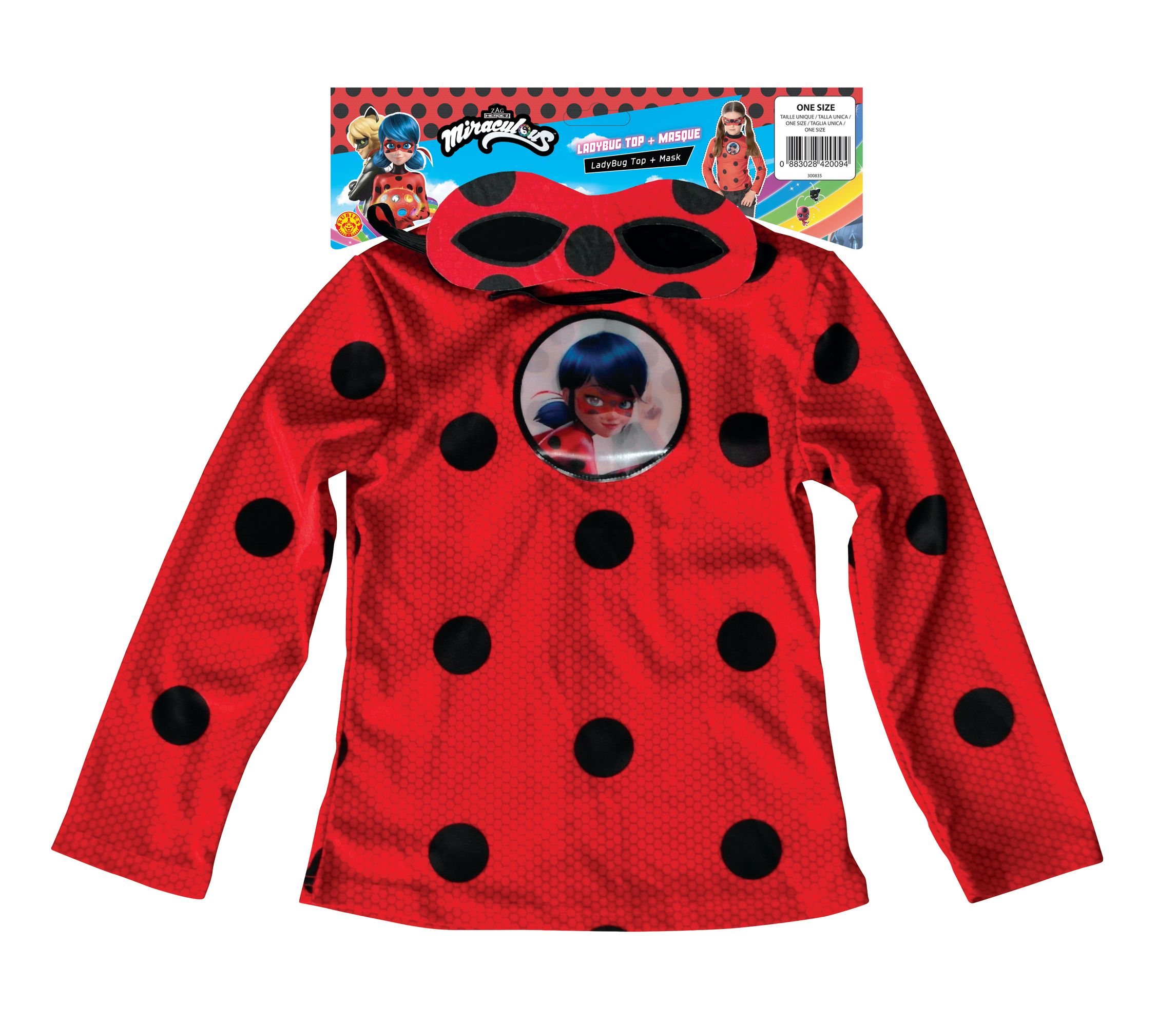 rubies-ladybug-top-kost-m-set-kinder-rot-mit-maske image 5