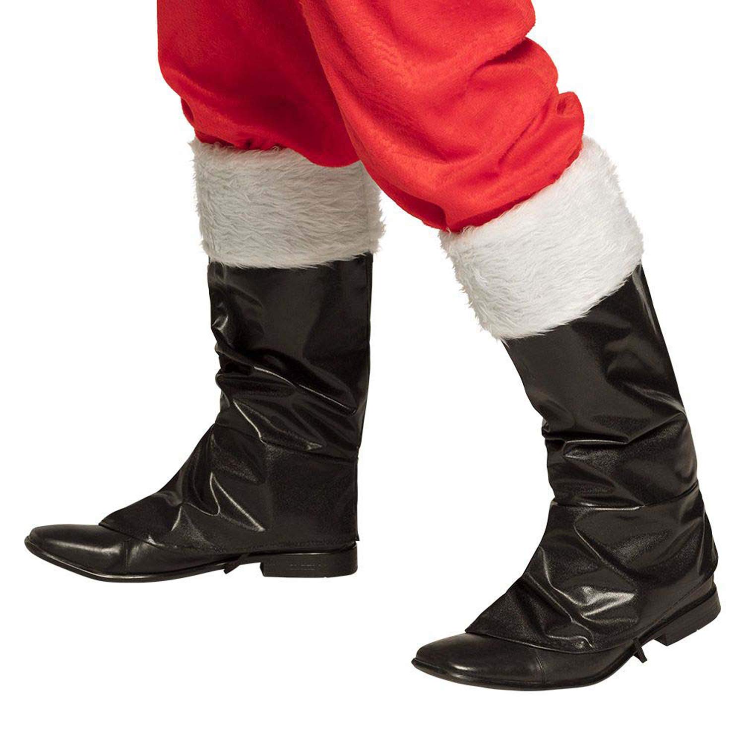 boland-stiefelstulpen-weihnachtsmann-schuh-berzieher-schwarz-wei image 1