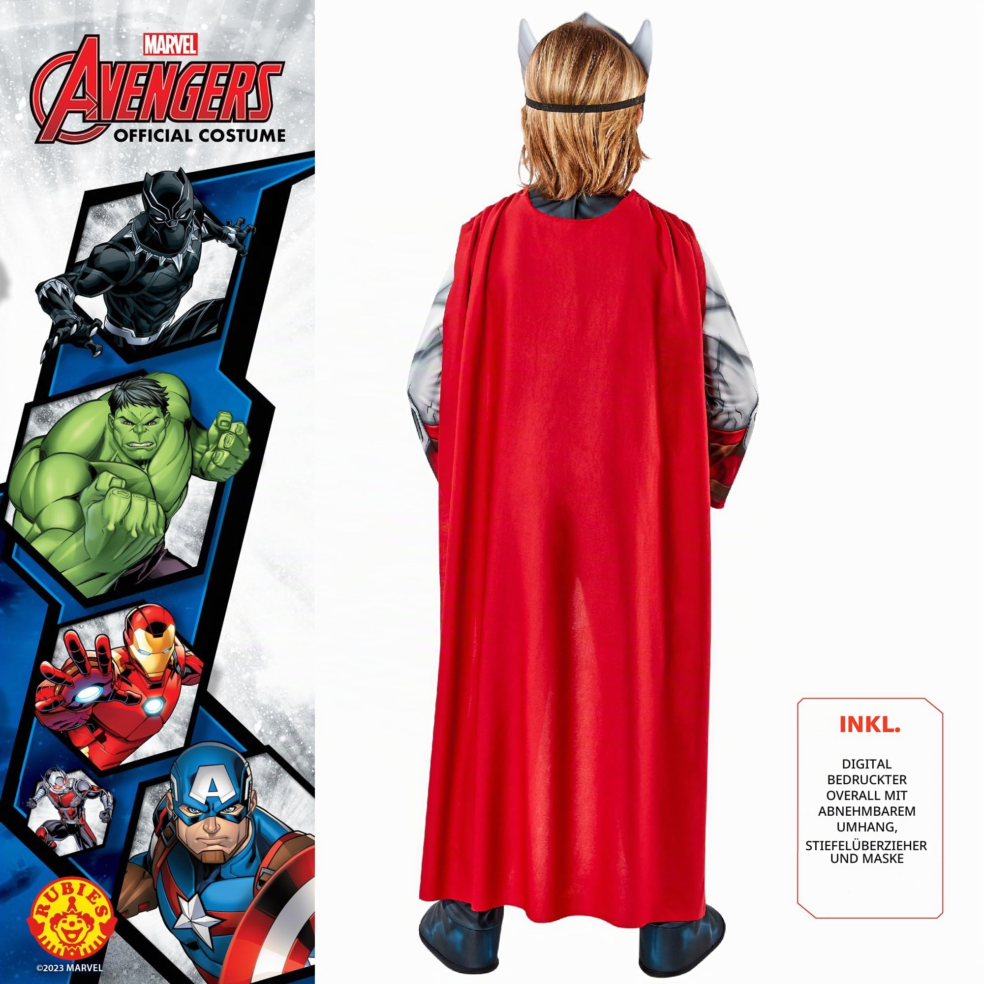 rubie-s-deluxe-thor-kost-m-kinder-5-6-jahre-superheld image 2