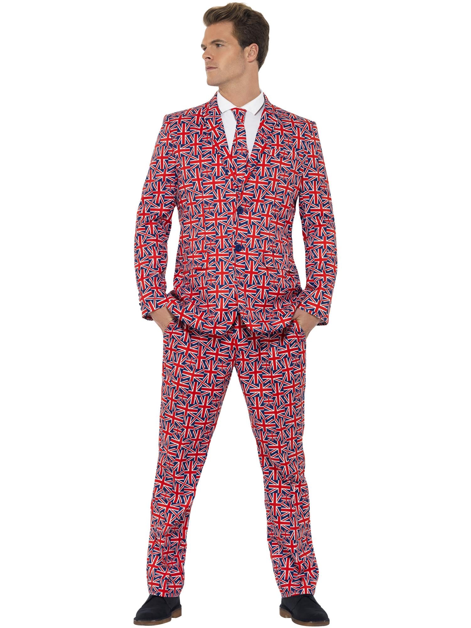smiffys-stand-out-suits-union-jack-anzug-rot-mit-krawatte image 1