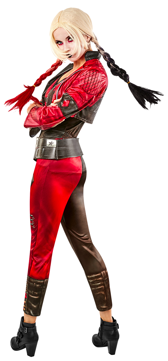 rubies-harley-quinn-the-suicide-squad-kost-m-overall-rot-schwarz-erwachsene image 3