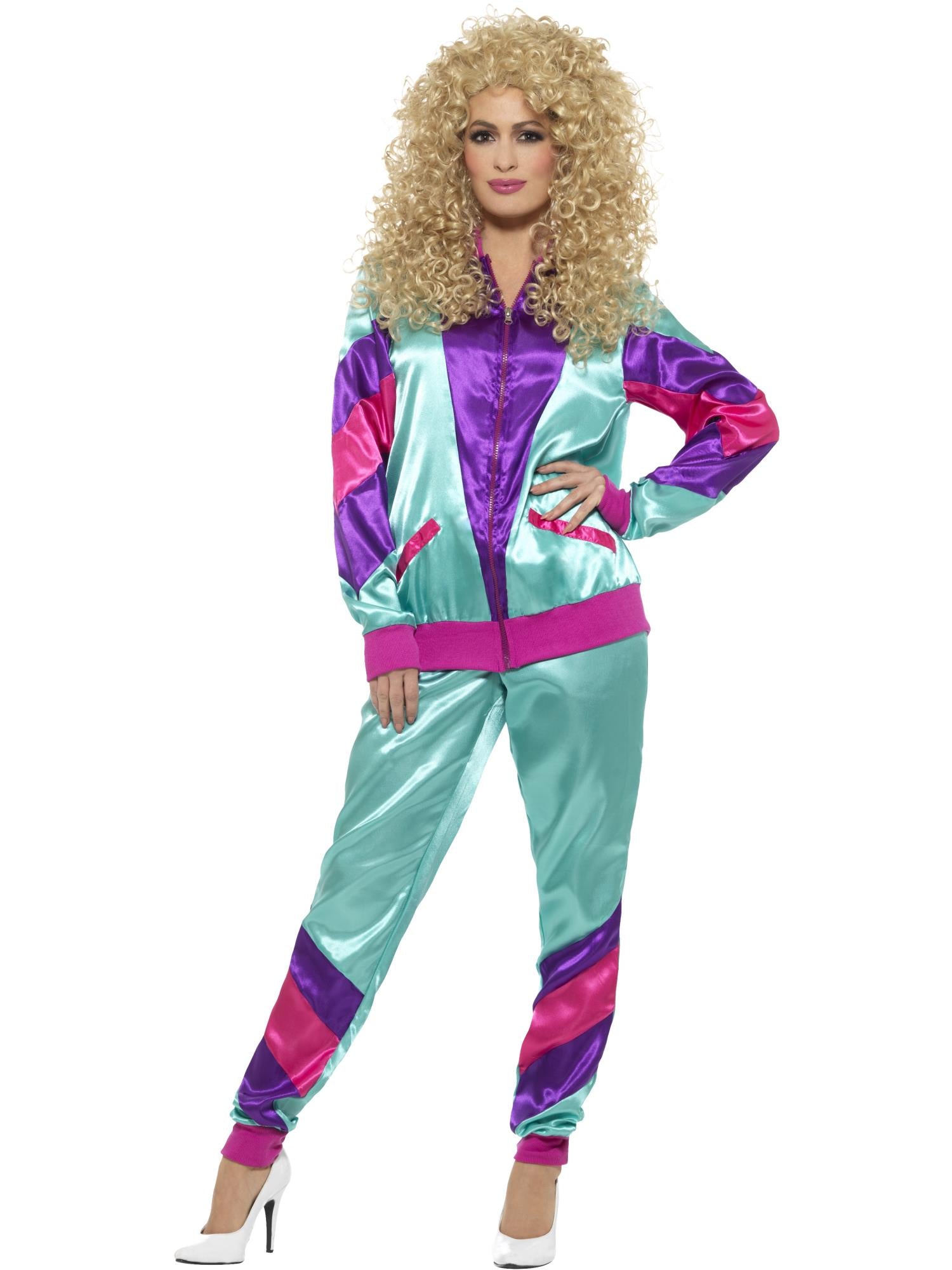 smiffys-fever-80s-shell-suit-kost-m-lila-s image 1