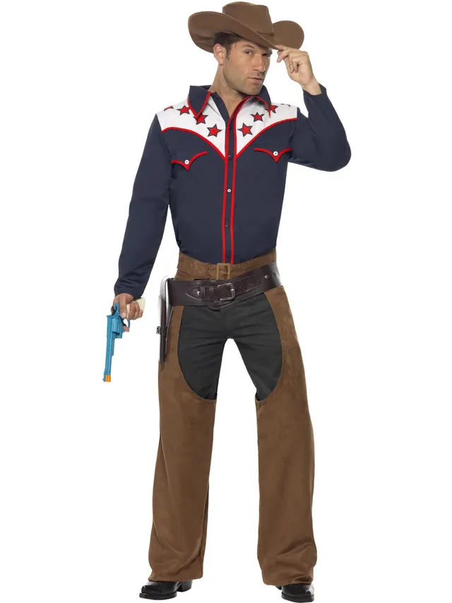 smiffys-fever-rodeo-cowboy-kost-m-blau-gr-e-m image 1