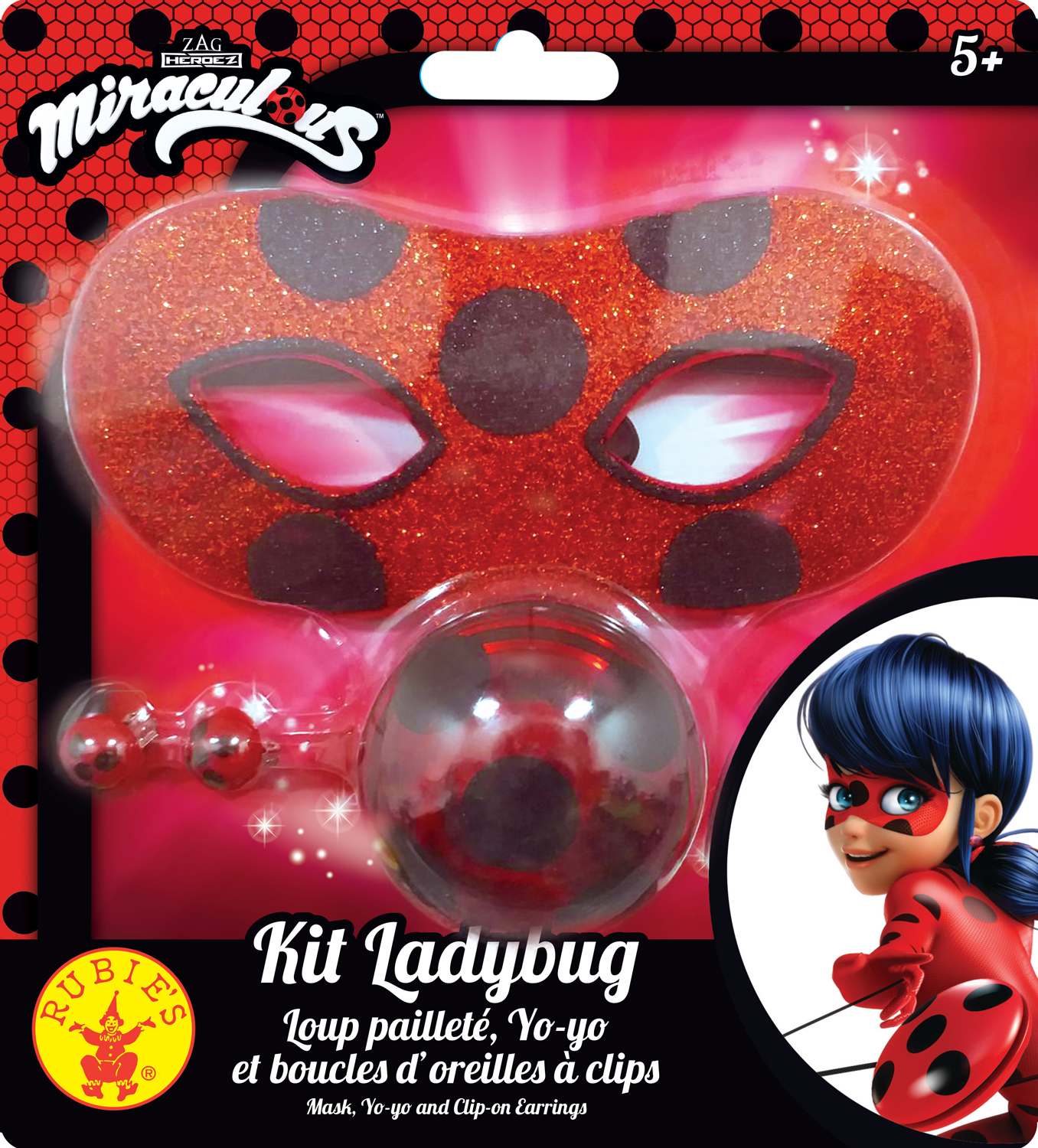 rubies-ladybug-zubeh-r-set-maske-yo-yo-ohrringe-glitzer image 3