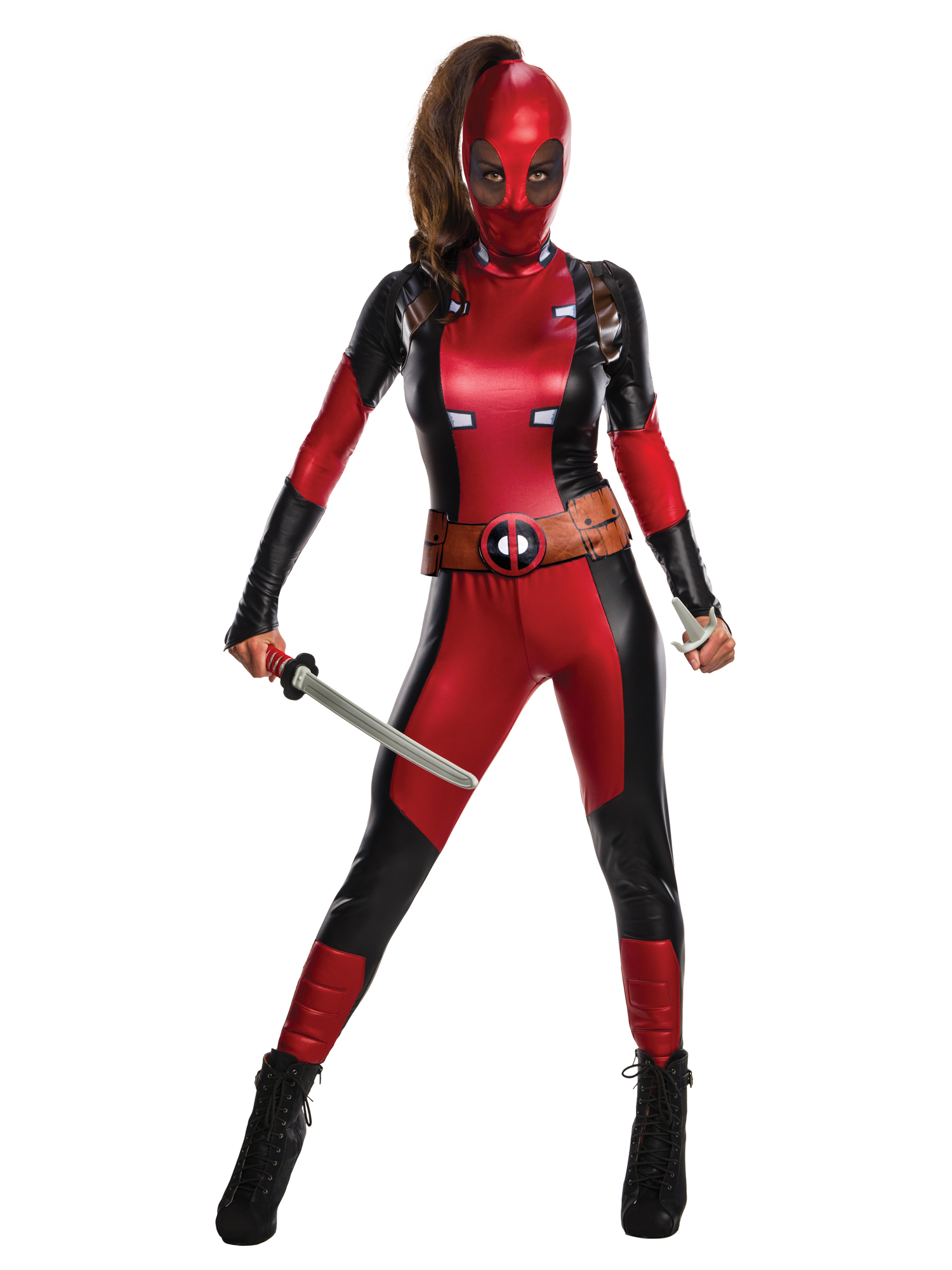 rubies-ladypool-luxe-kost-m-damen-deadpool-rot-schwarz image 1