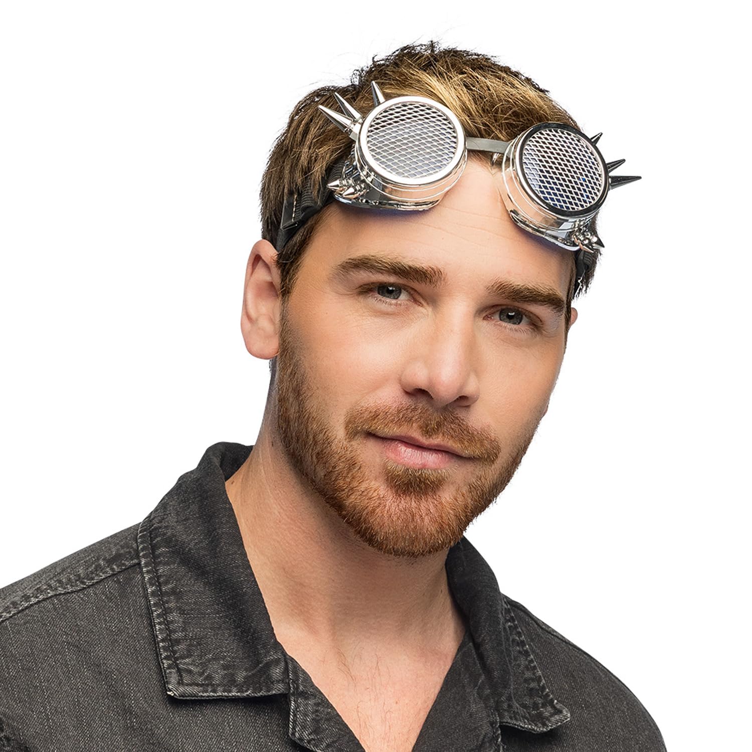 boland-iron-punk-partybrille-silber-spikes-steampunk image 3