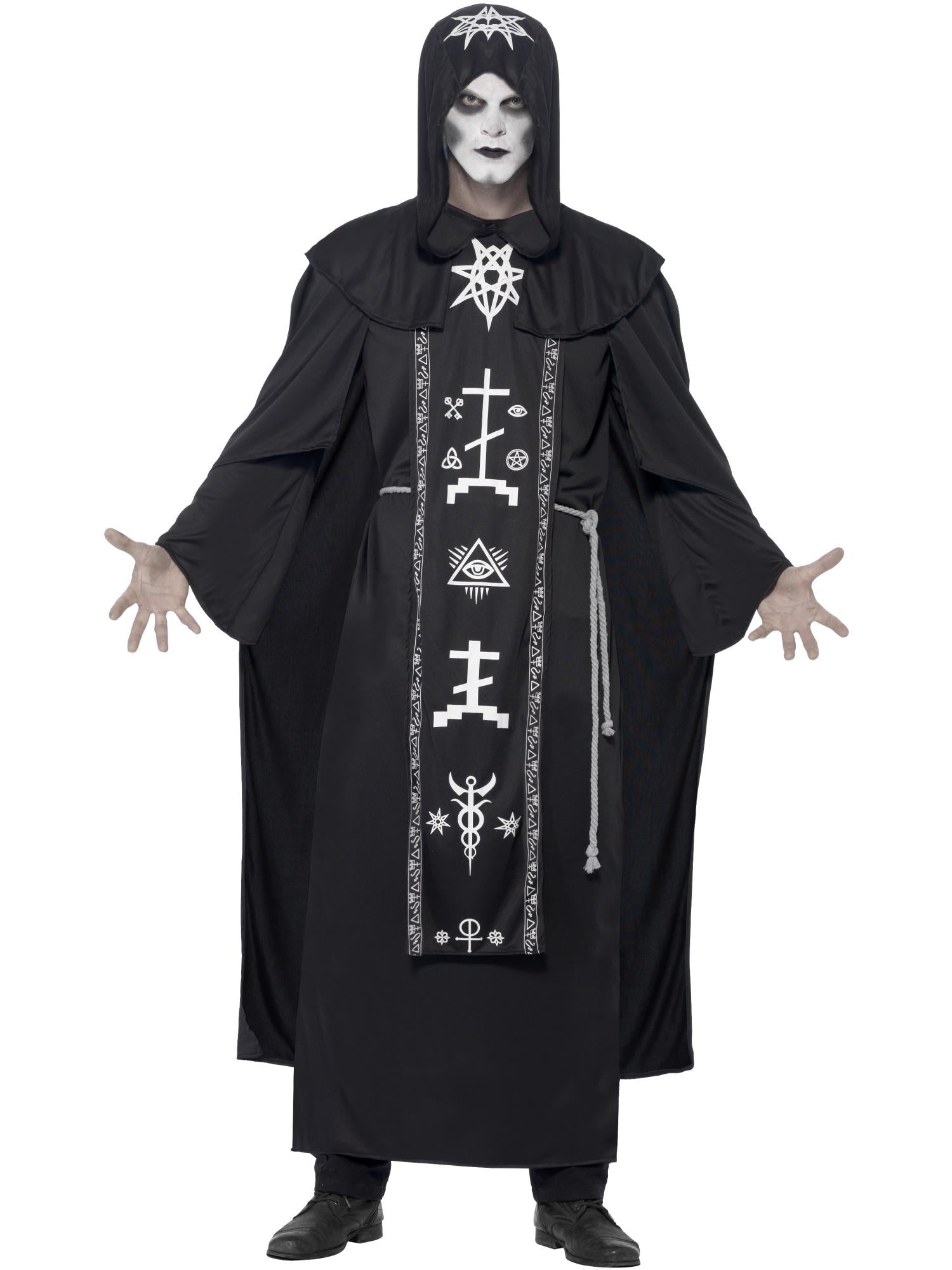 smiffys-fever-dark-arts-ritual-kost-m-schwarz-mit-kapuze image 1