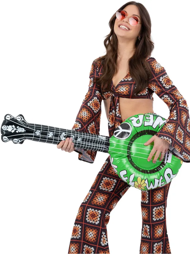 smiffys-time4fun-flower-power-mandoline-aufblasbar-gr-n image 1