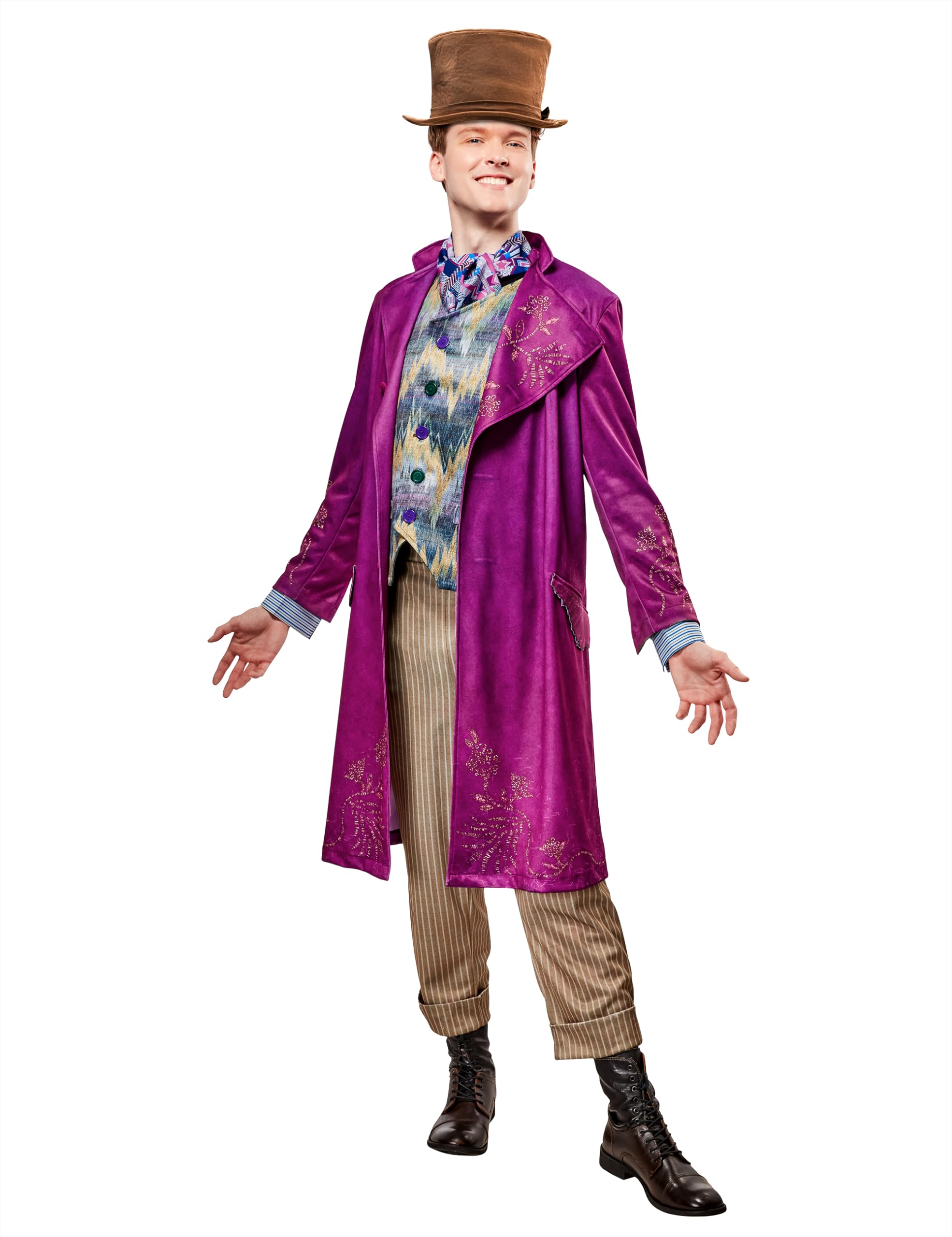 rubie-s-deluxe-willy-wonka-herrenkost-m-l-mantel-mit-zylinder image 1