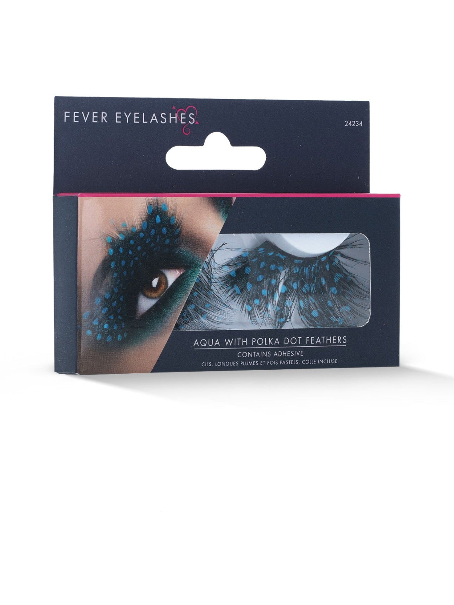 smiffys-fever-wimpern-feder-schwarz-aqua-mit-kleber image 2