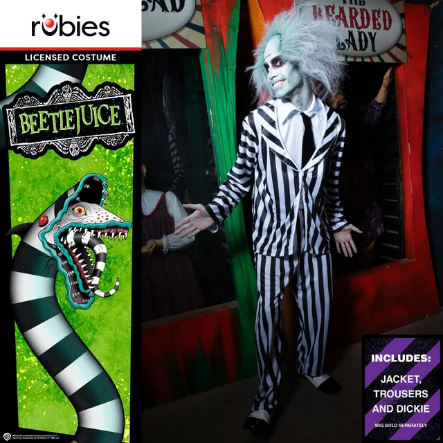 rubie-s-deluxe-beetlejuice-kost-m-herren-m-l-anzug-gestreift image 1